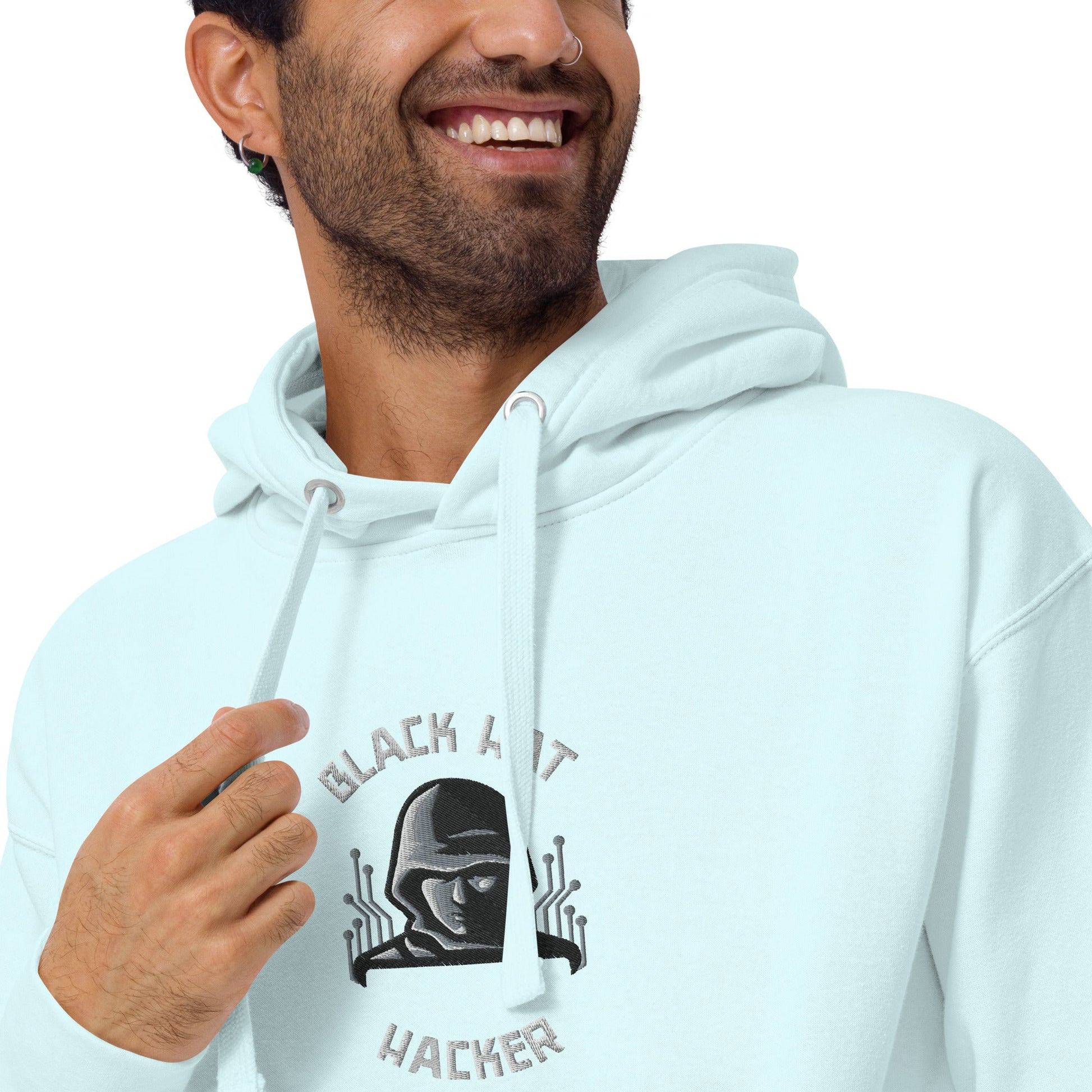 Black Hat Hacker - Unisex Hoodie (embroidered) by DarkByteGear