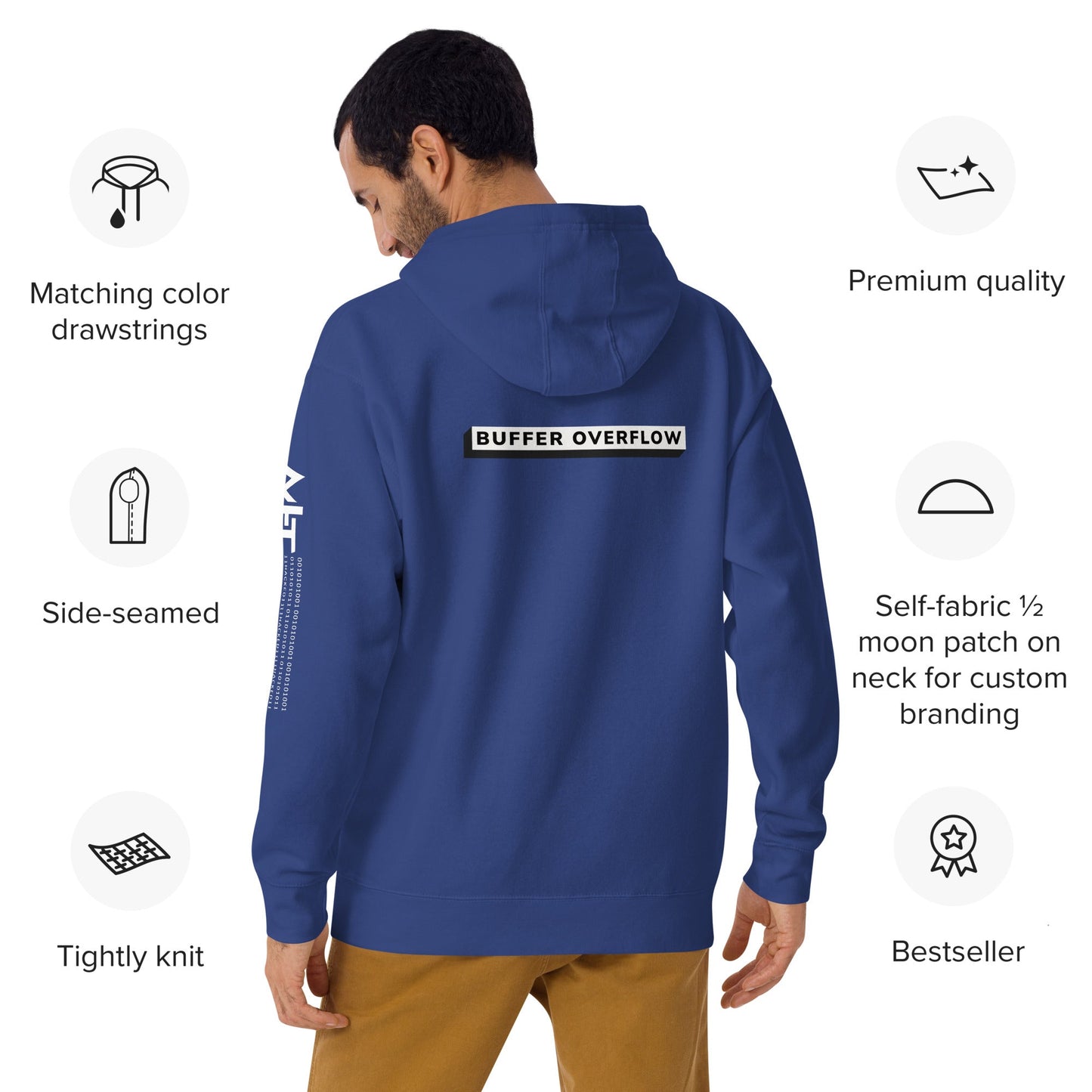 Buffer Overflow - Unisex Hoodie (back print) by DarkByteGear