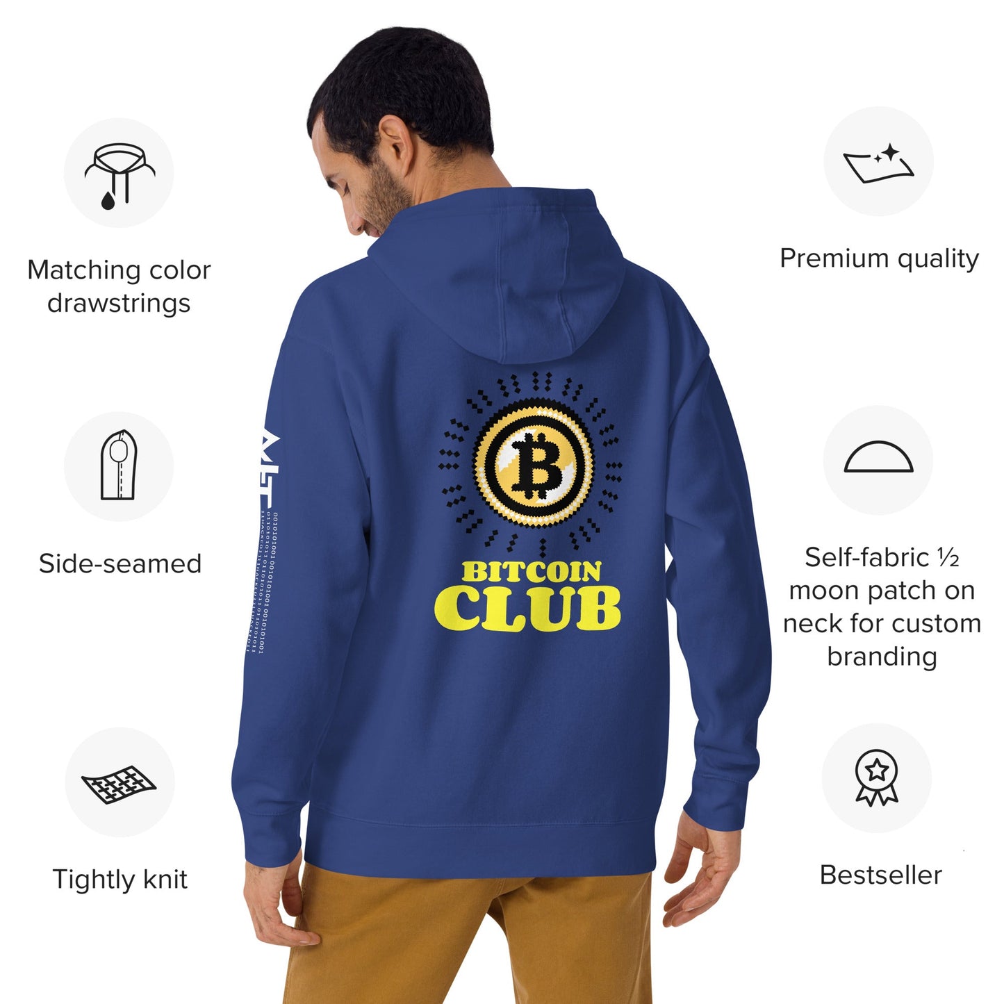 Bit Coin Club 8 bit style - Unisex Hoodie by DarkByteGear