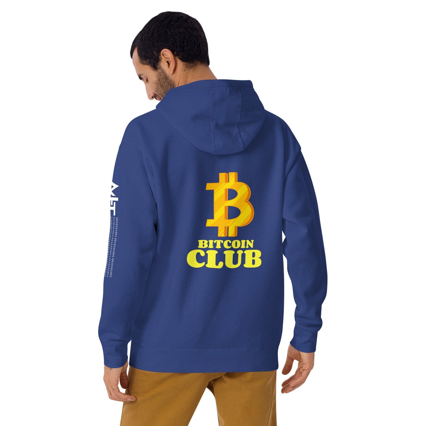BITCOIN CLUB V5 - Unisex Hoodie ( Back Print ) by DarkByteGear