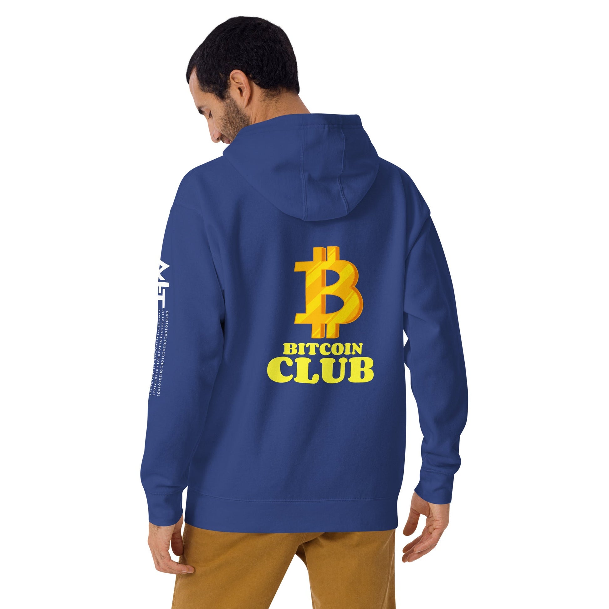 BITCOIN CLUB V5 - Unisex Hoodie ( Back Print ) by DarkByteGear