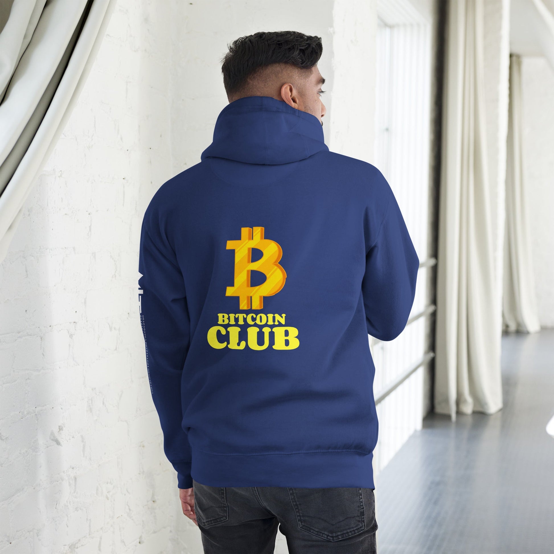 BITCOIN CLUB V5 - Unisex Hoodie ( Back Print ) by DarkByteGear
