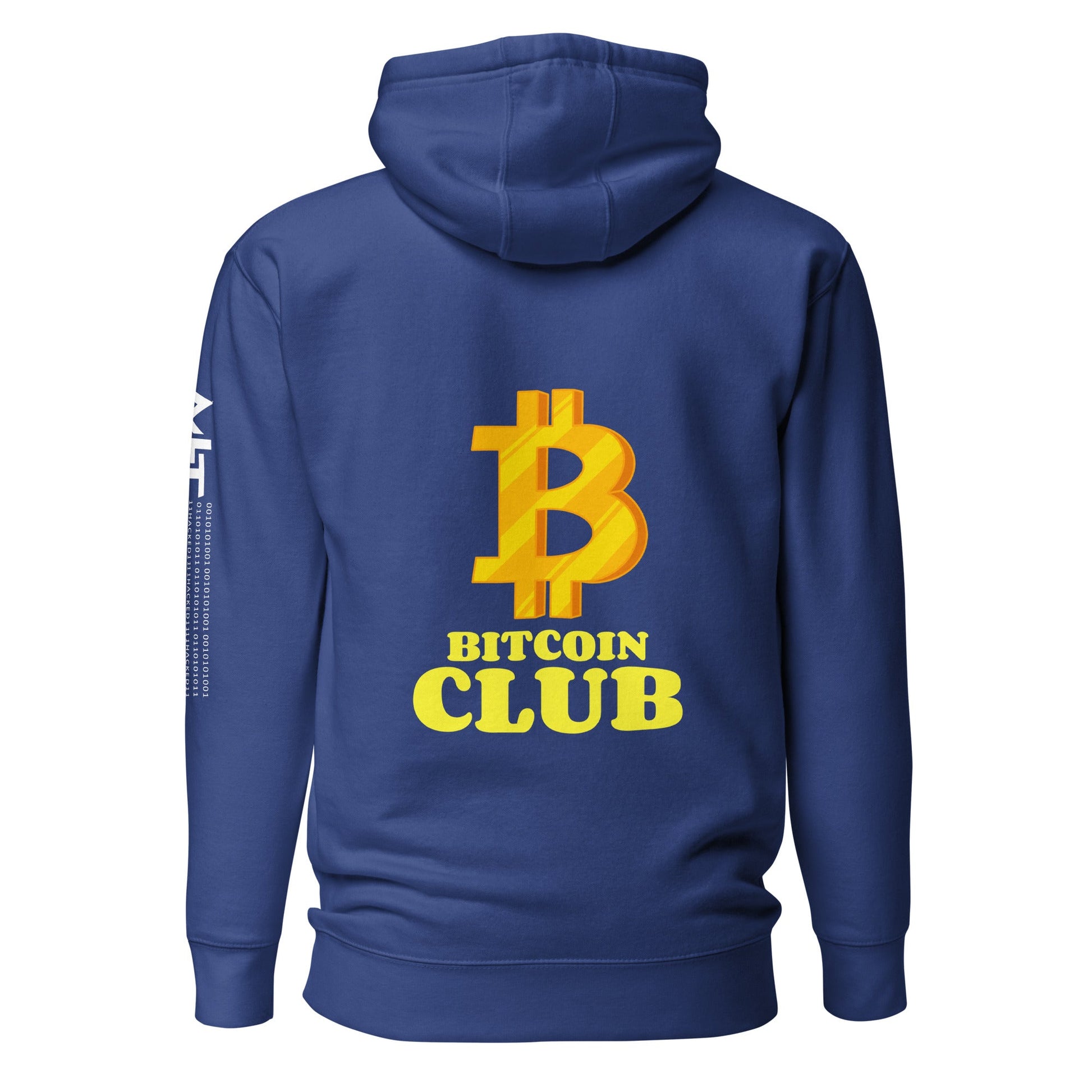BITCOIN CLUB V5 - Unisex Hoodie ( Back Print ) by DarkByteGear