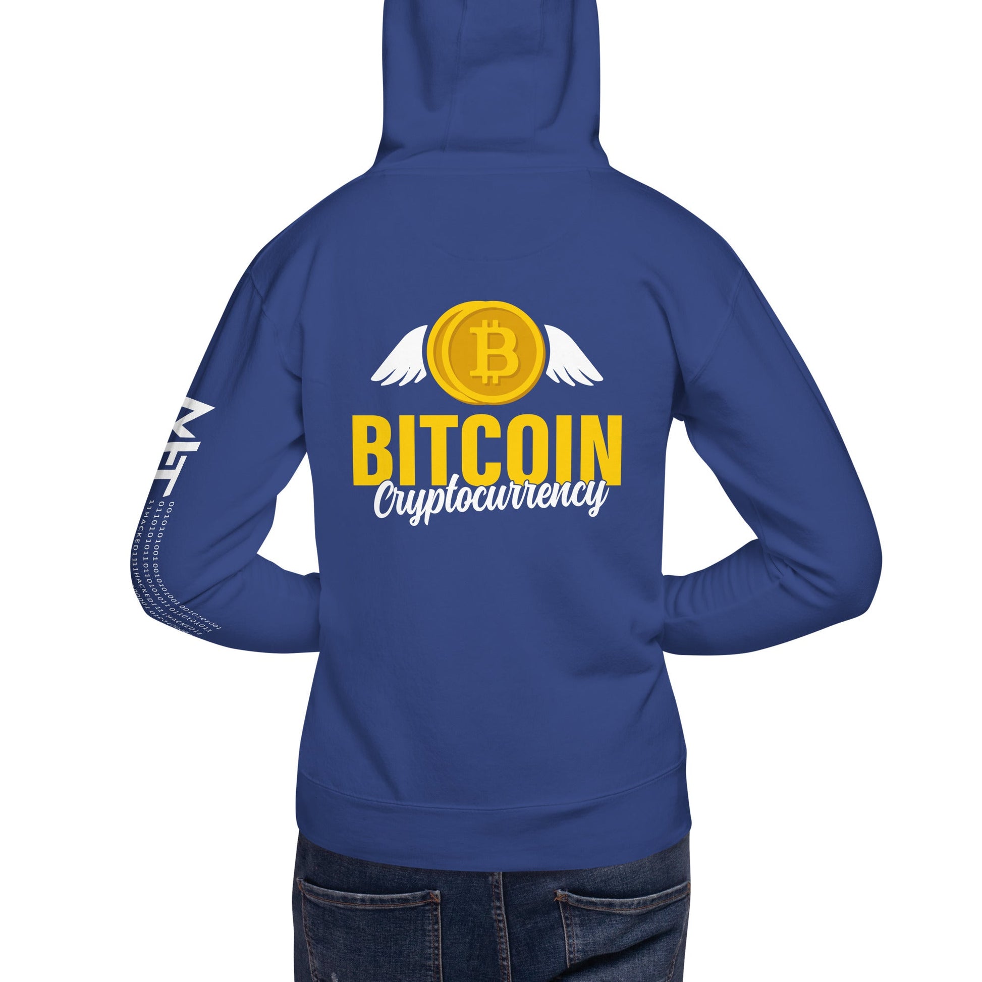 Bitcoin Cryptocurrency - Unisex Hoodie ( Back Print ) by DarkByteGear