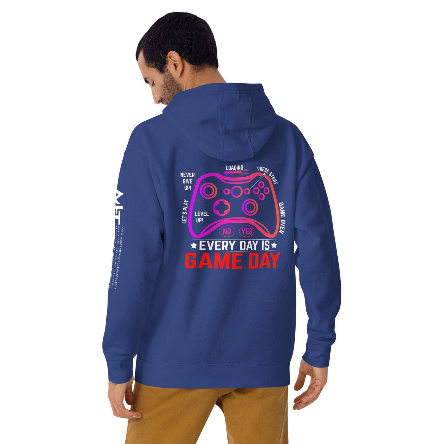 Everyday is a gameday - Unisex Hoodie (back print) by DarkByteGear