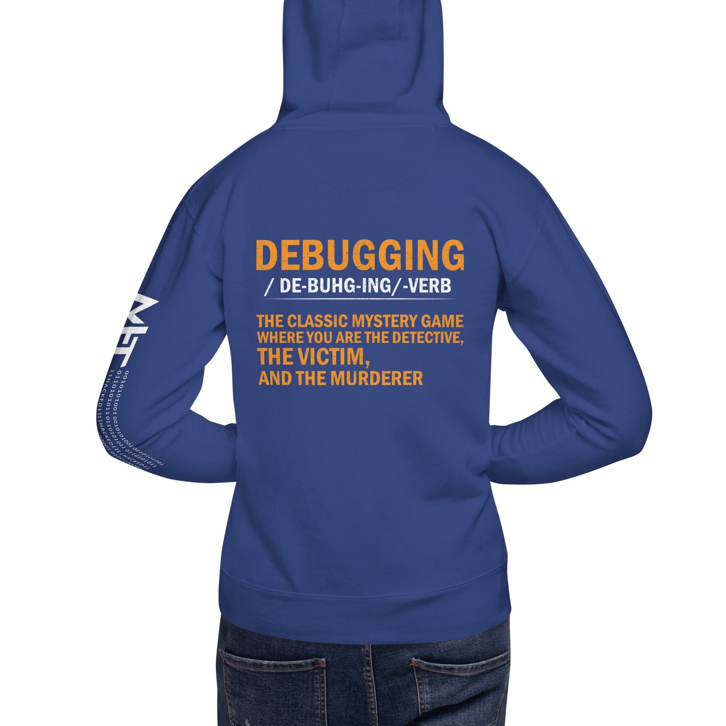 Debugging Unisex Hoodie ( Back Print ) by DarkByteGear