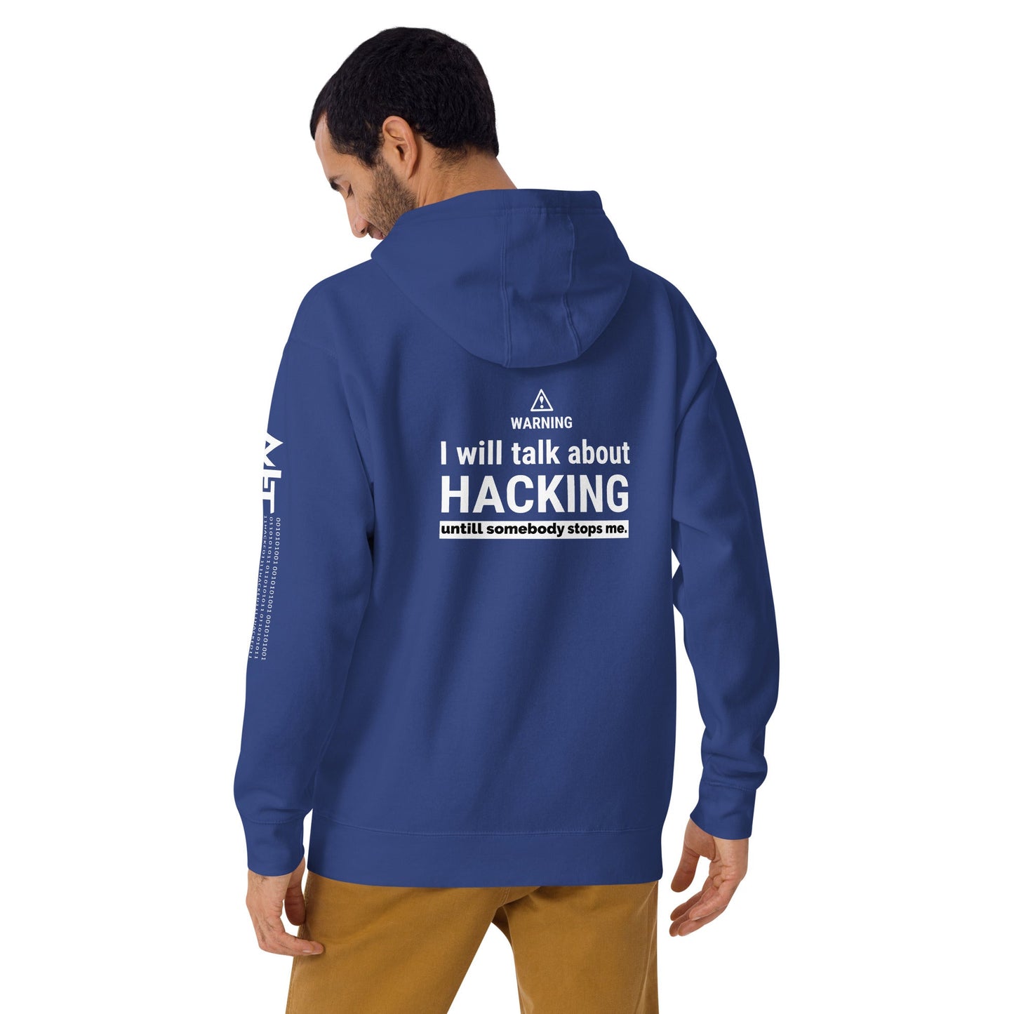 I will talk about HACKING - Unisex Hoodie (back print) by DarkByteGear