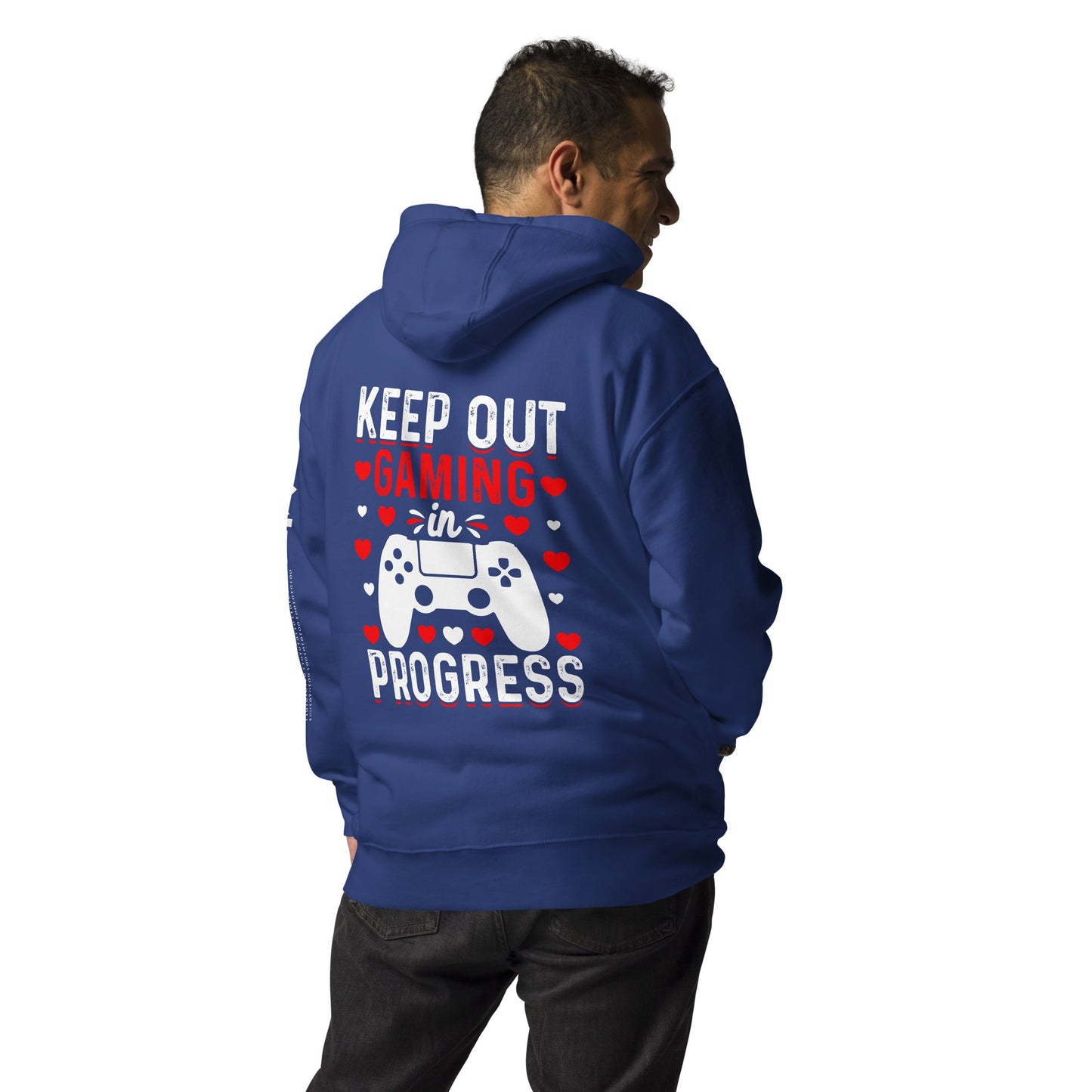 Keep out Gaming in Progress Unisex Hoodie ( Back Print ) by DarkByteGear