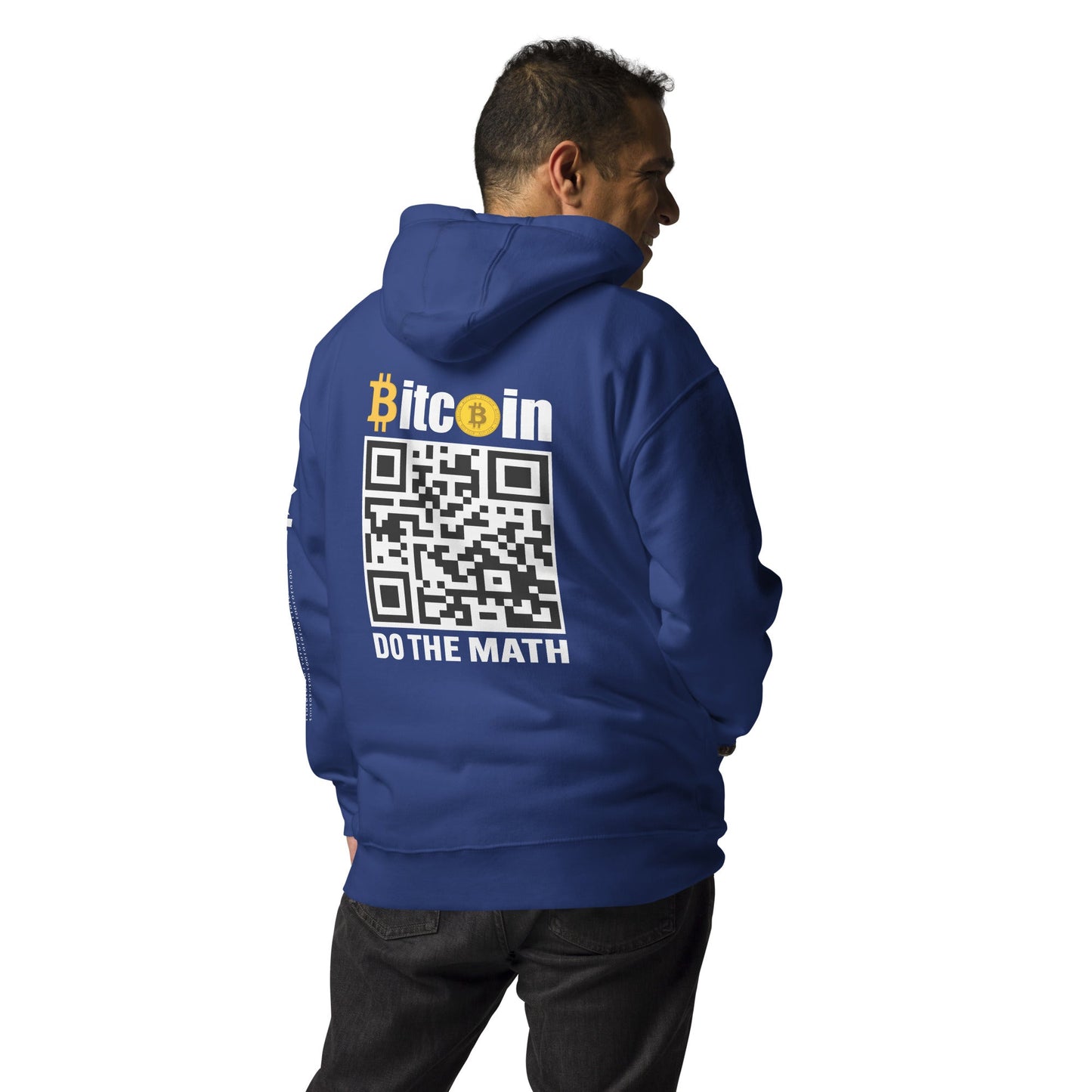Bitcoin Do the math Unisex Hoodie ( Back Print ) by DarkByteGear