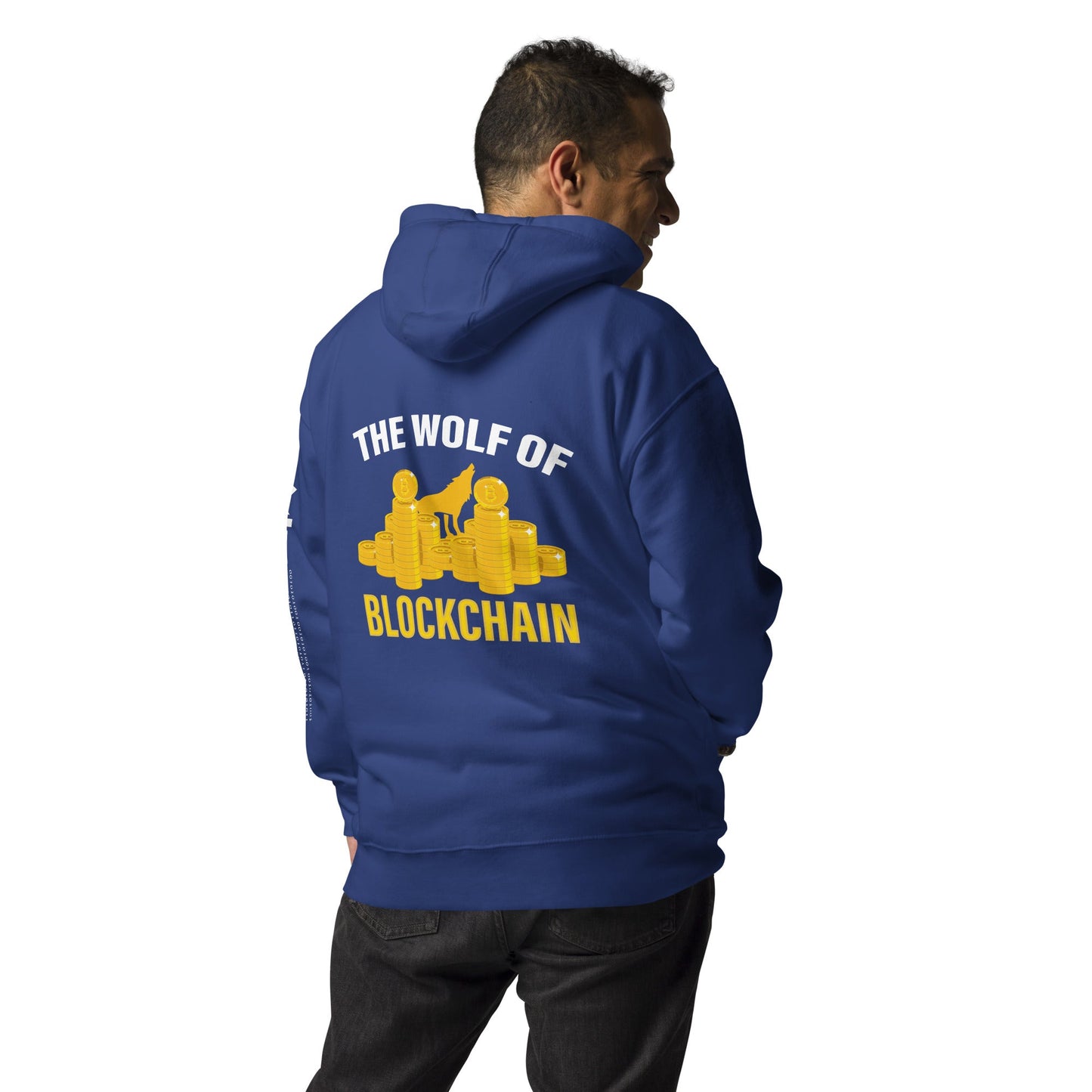 The Wolf of Blockchain - Unisex Hoodie ( Back Print ) by DarkByteGear
