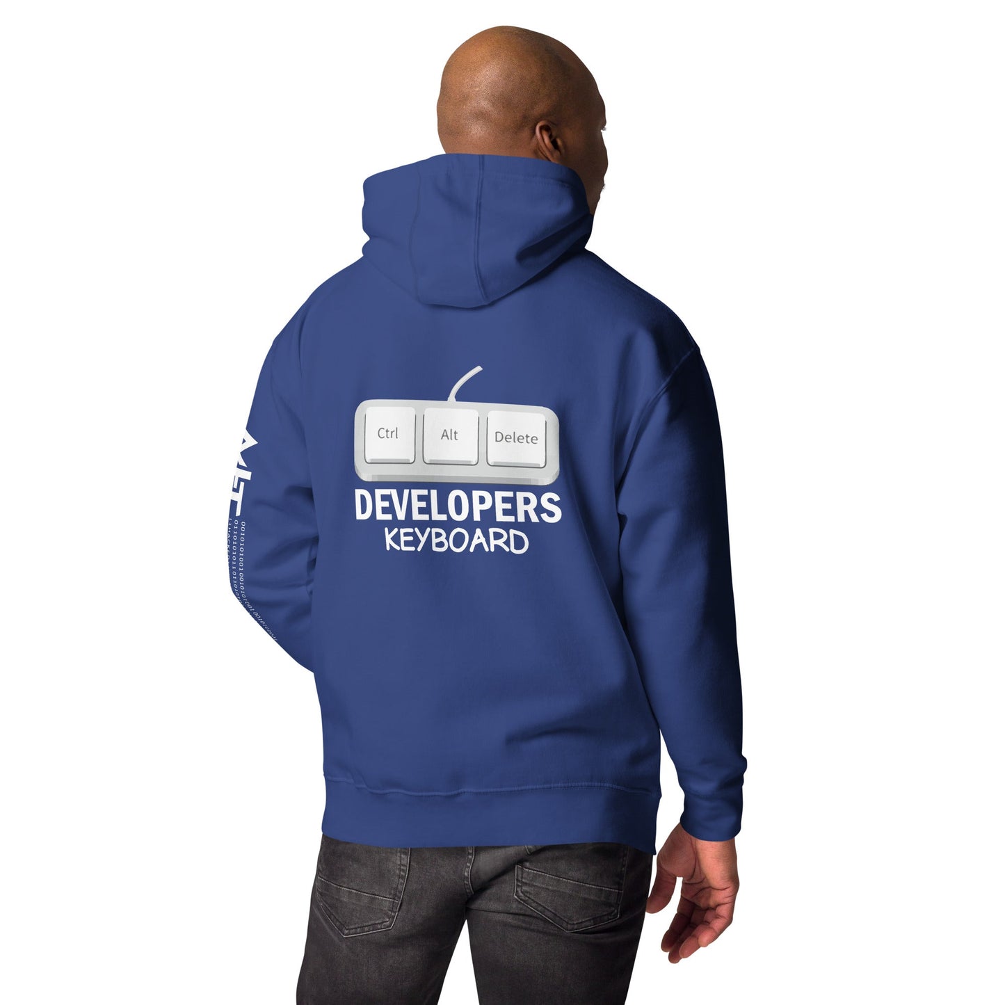 Ctrl+Alt+Del Developer Keyboard - Unisex Hoodie ( Back Print ) by DarkByteGear