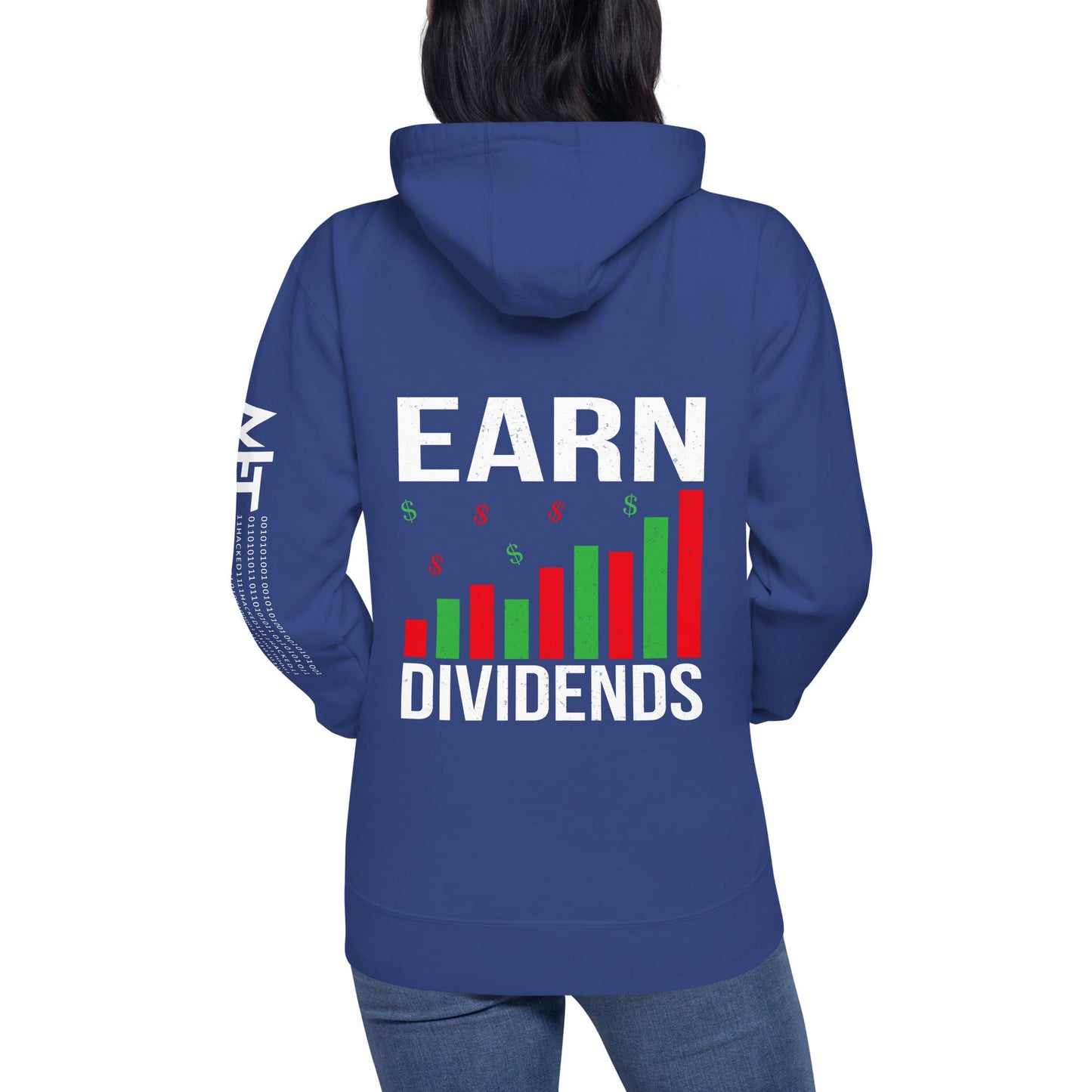 Earn Dividends - Unisex Hoodie ( Back Print ) by DarkByteGear