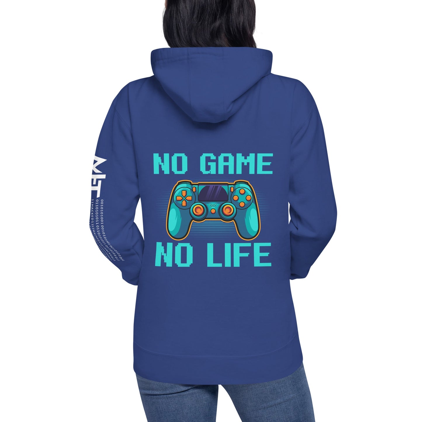 No Game; No Life - Unisex Hoodie ( Back Print ) by DarkByteGear