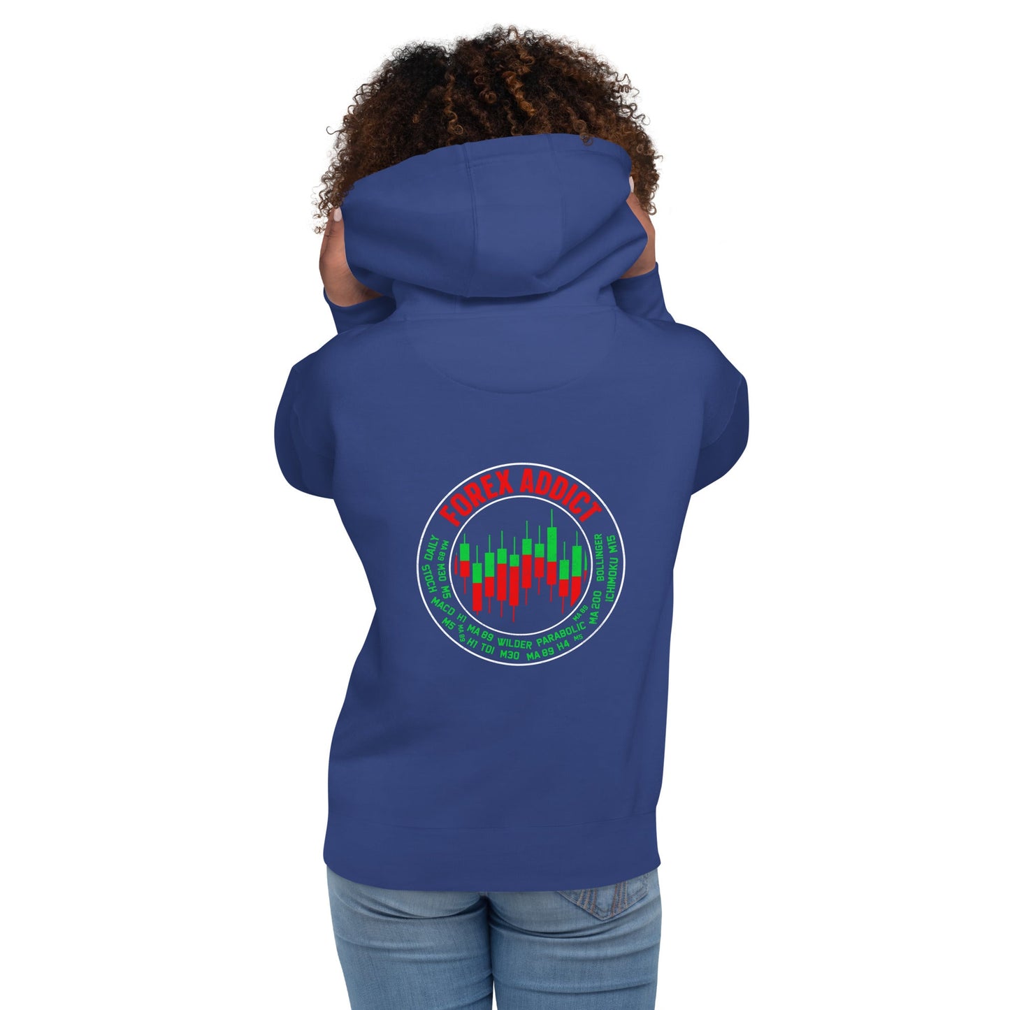 Forex Addict ( RK ) - Unisex Hoodie ( Back Print ) by DarkByteGear