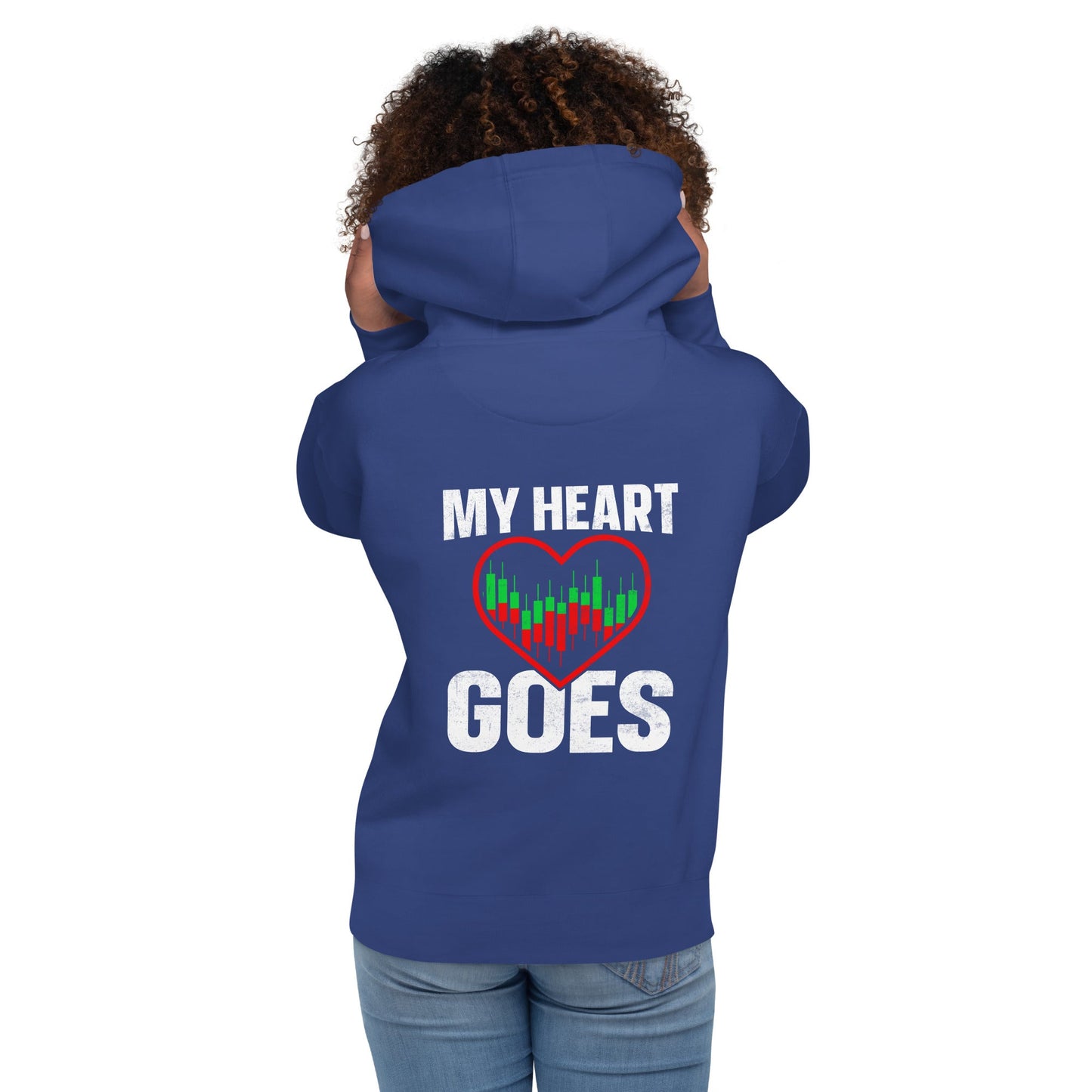 My Heart Goes - Unisex Hoodie ( Back Print ) by DarkByteGear