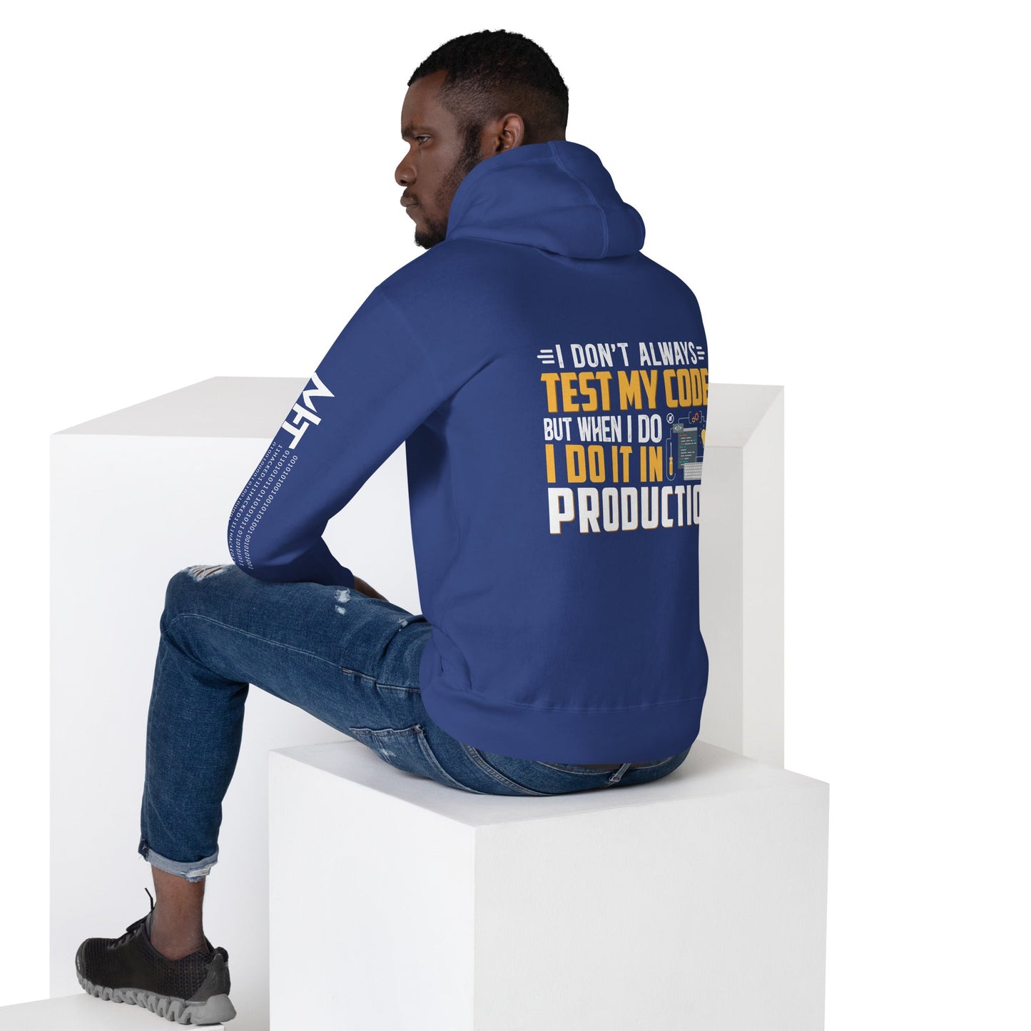 I don't always Test my code - Unisex Hoodie ( Back Print ) by DarkByteGear