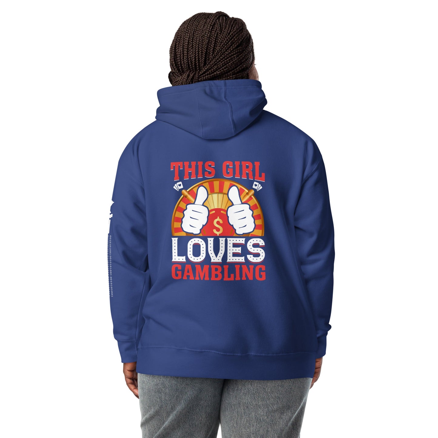 This Girl Loves Gambling - Unisex Hoodie ( Back Print ) by DarkByteGear