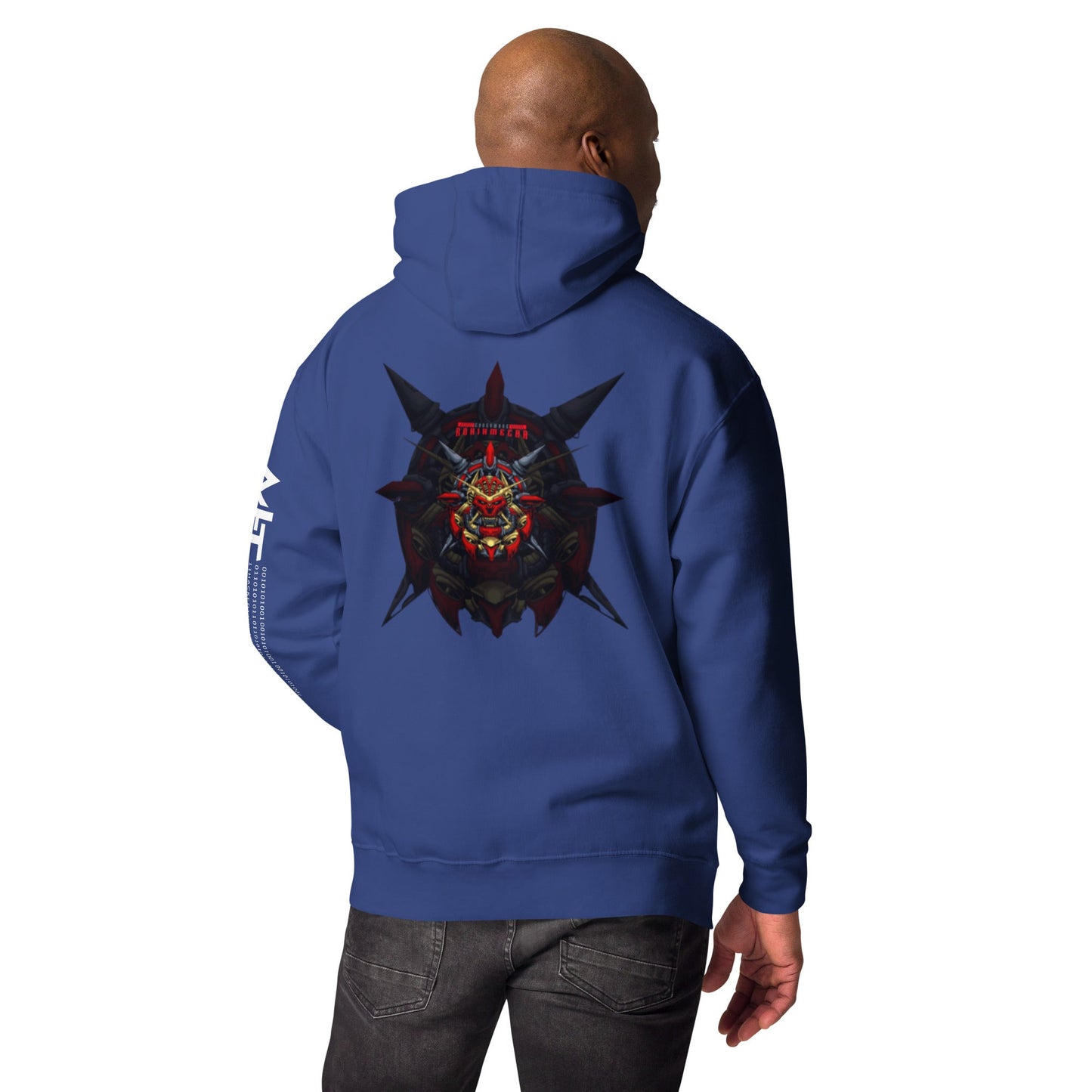 Cyberware Ronin Mecha - Unisex Hoodie ( Back Print ) by DarkByteGear