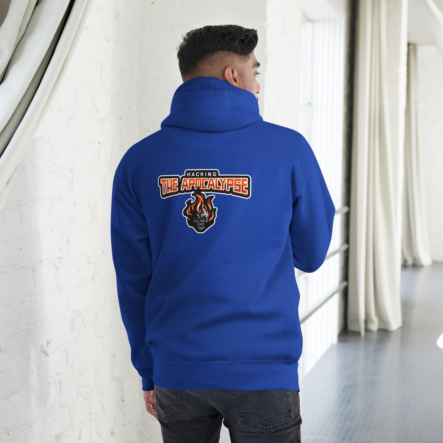 Hacking the Apocalypse V1 - Unisex Hoodie ( Back Print ) by DarkByteGear