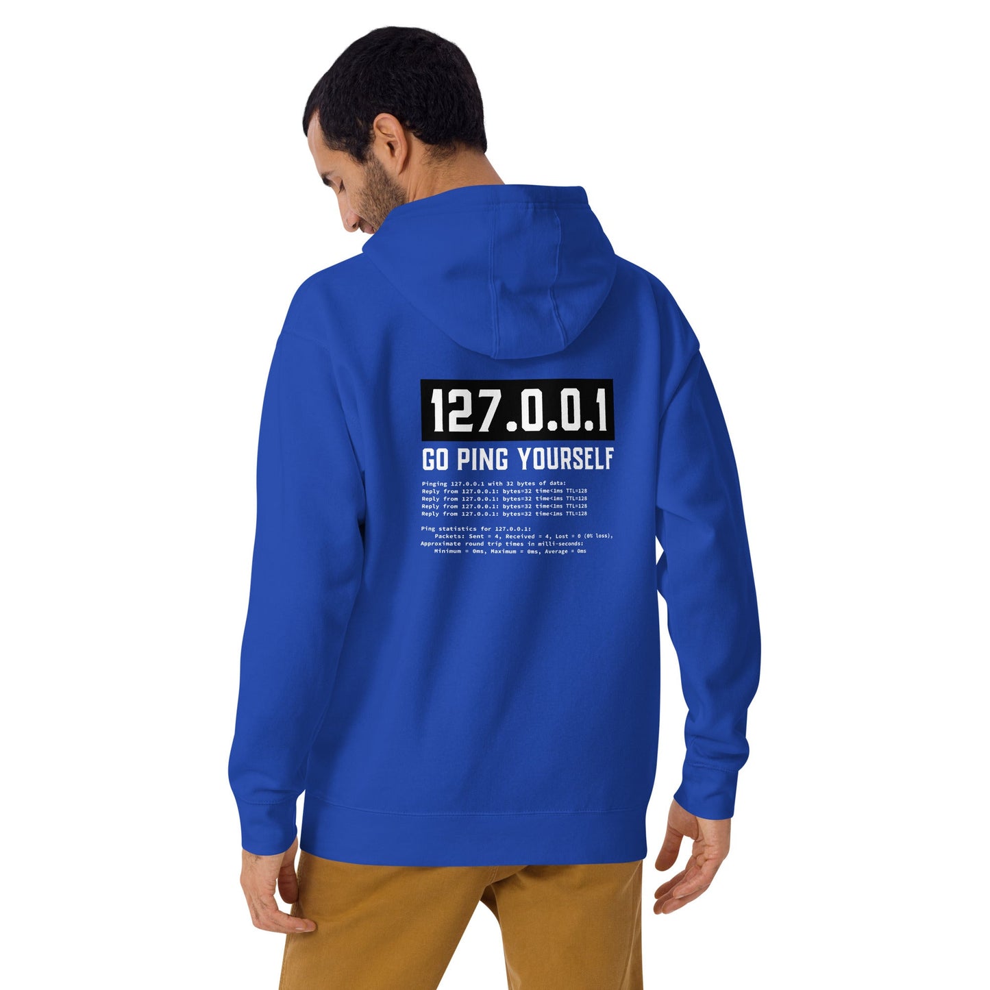 Go ping yourself - Unisex Hoodie ( Back Print ) by DarkByteGear