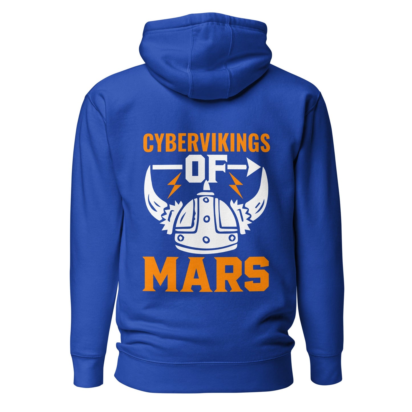 Cyberviking of Mars - Unisex Hoodie ( Back Print ) by DarkByteGear