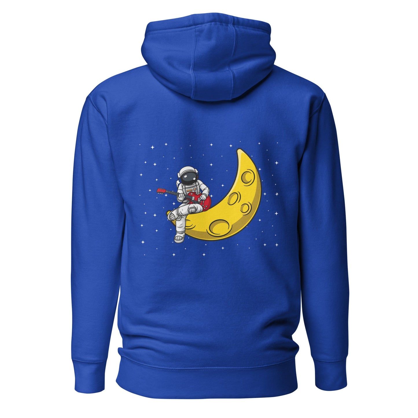 Astronaut Playing - Unisex Hoodie ( Back Print ) by DarkByteGear