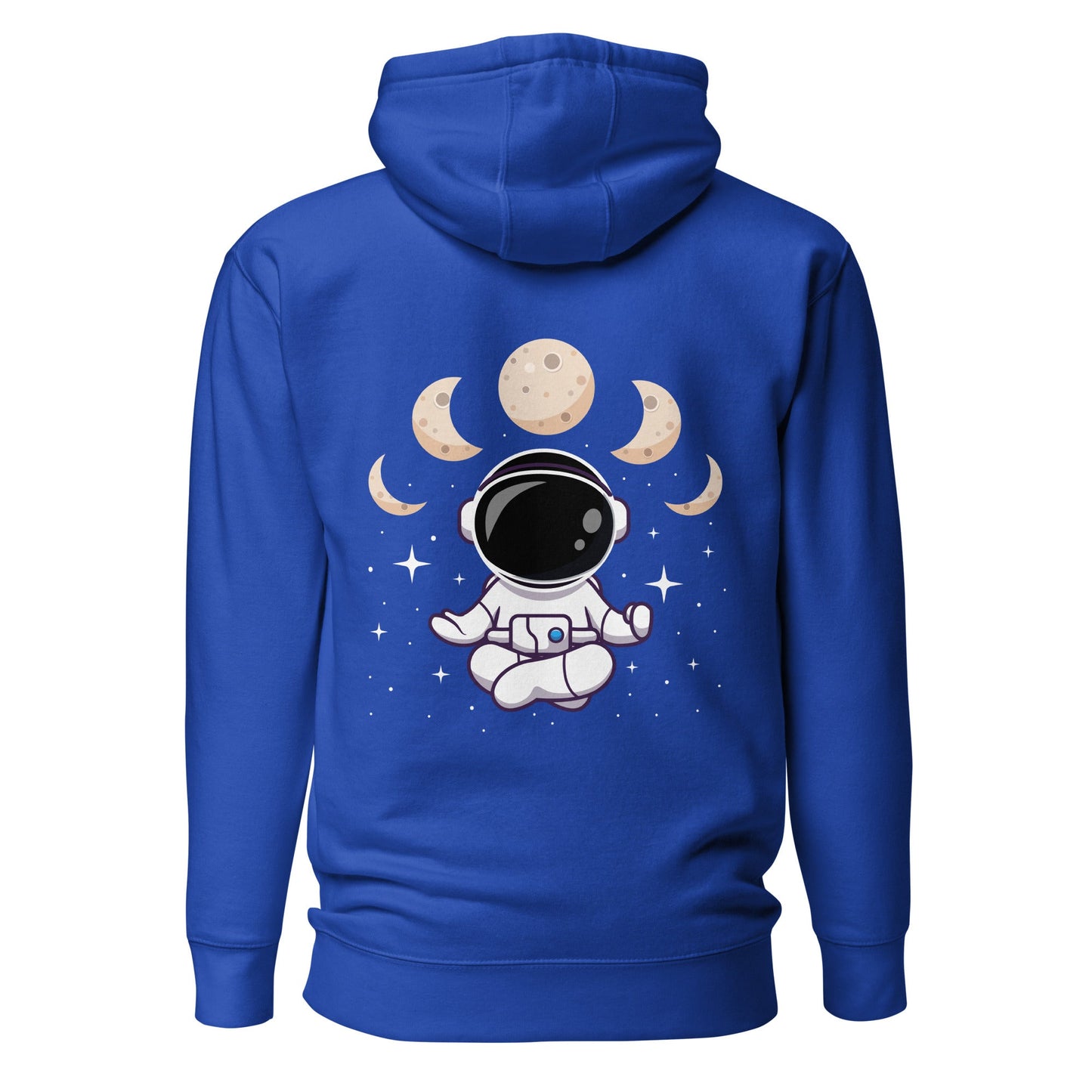 Astronaut Meditation - Unisex Hoodie ( Back Print ) by DarkByteGear