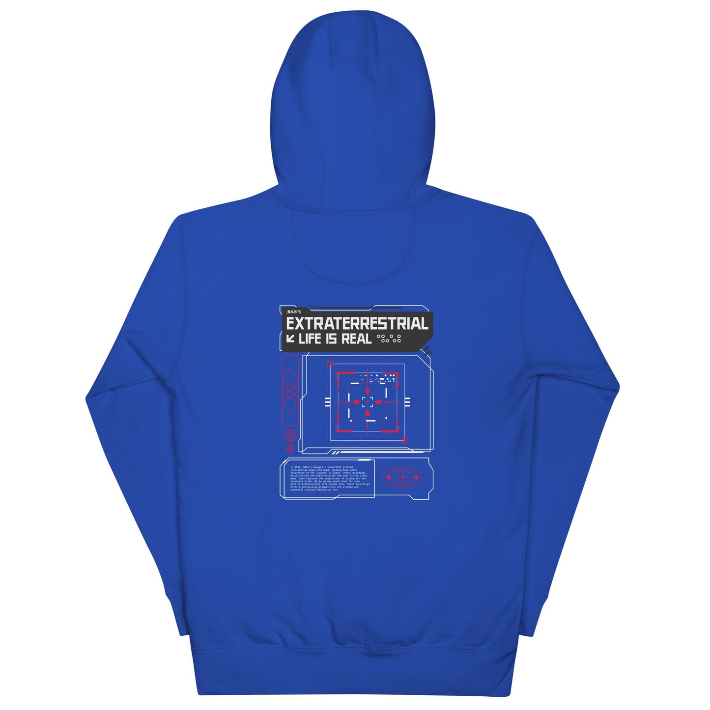 Extraterrestrial life is real - Unisex Hoodie (back print) by DarkByteGear
