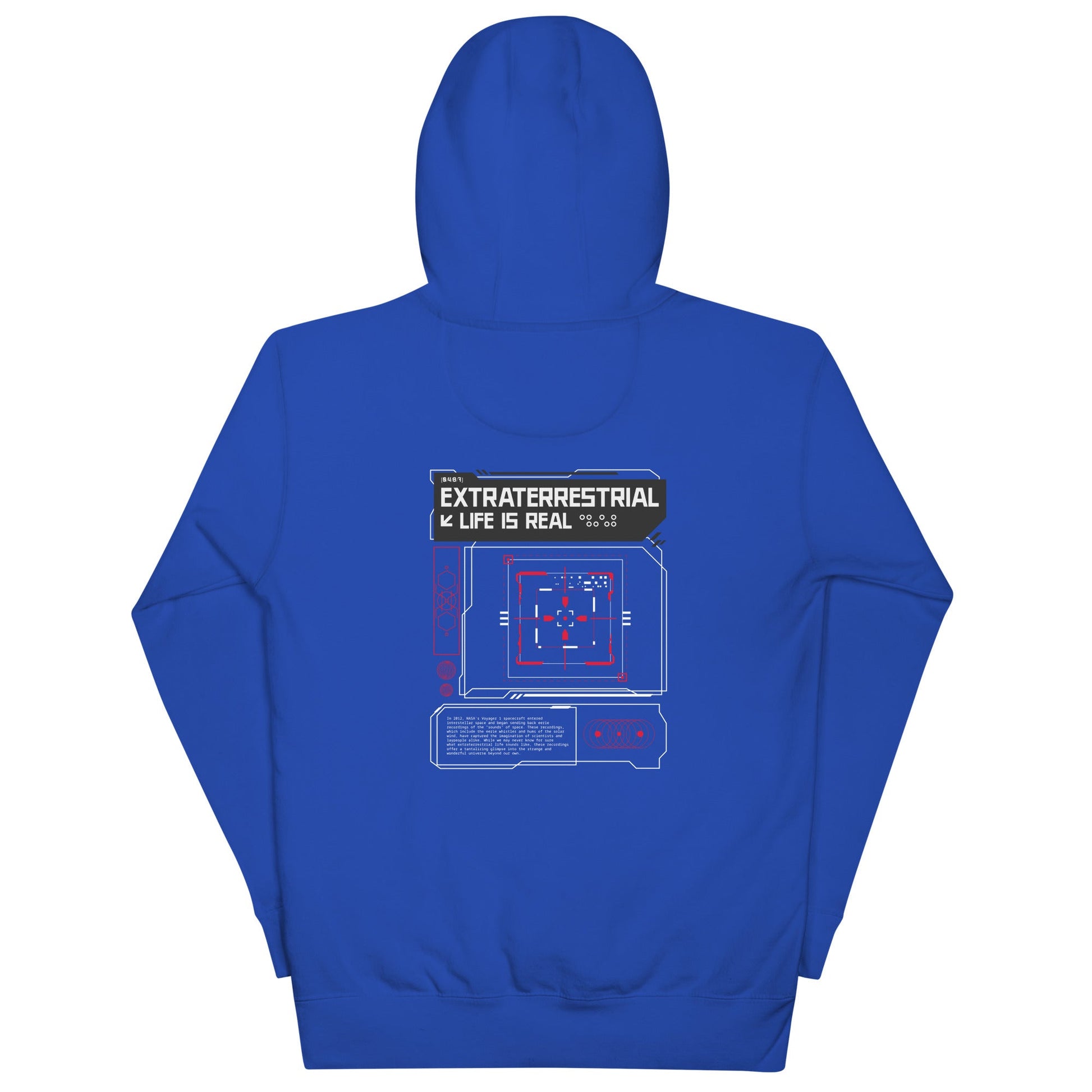 Extraterrestrial life is real - Unisex Hoodie (back print) by DarkByteGear