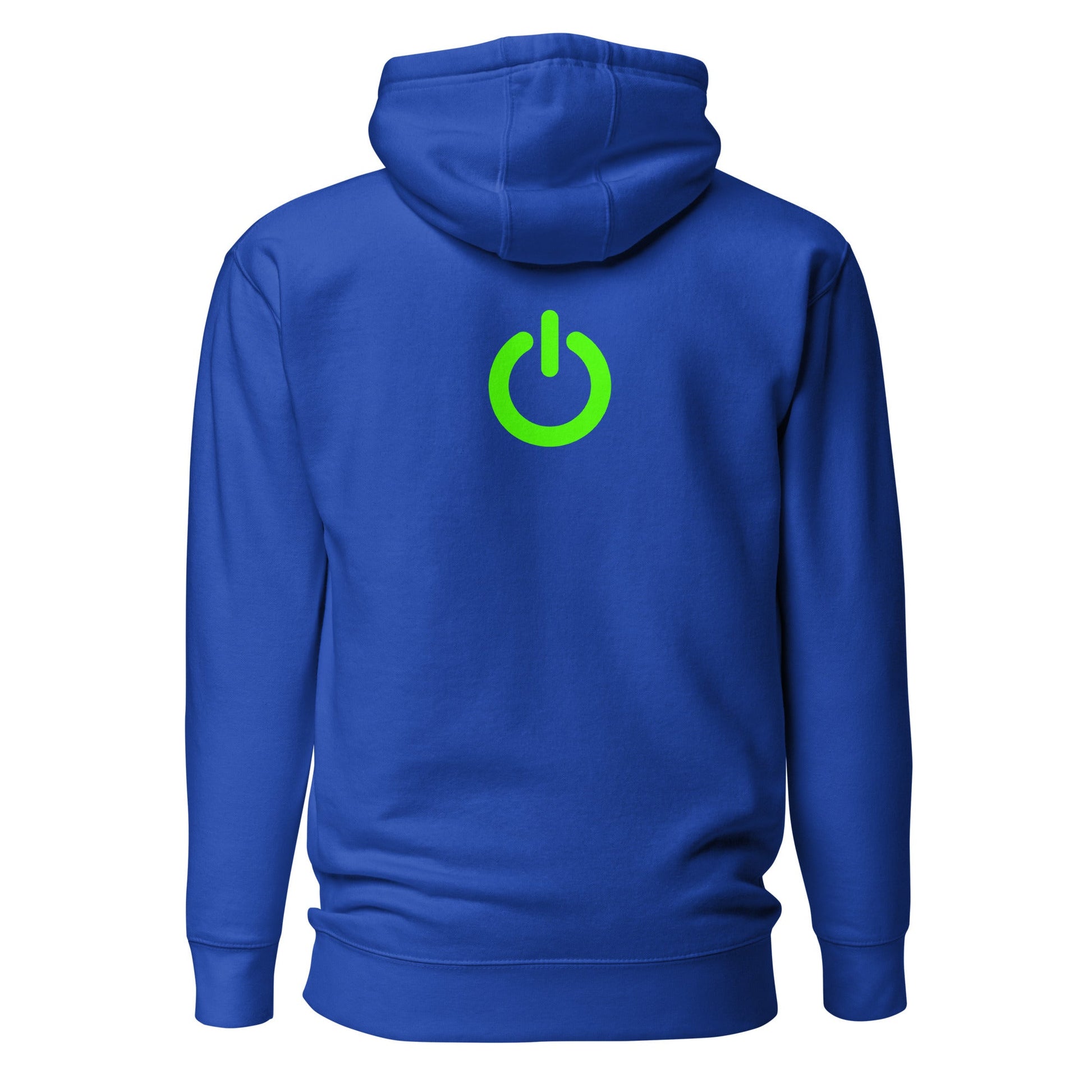 Power on - Unisex Hoodie (back print) by DarkByteGear