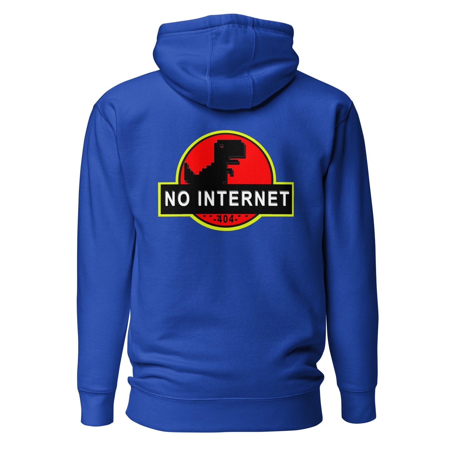 No internet 404 - Unisex Hoodie (back print) by DarkByteGear