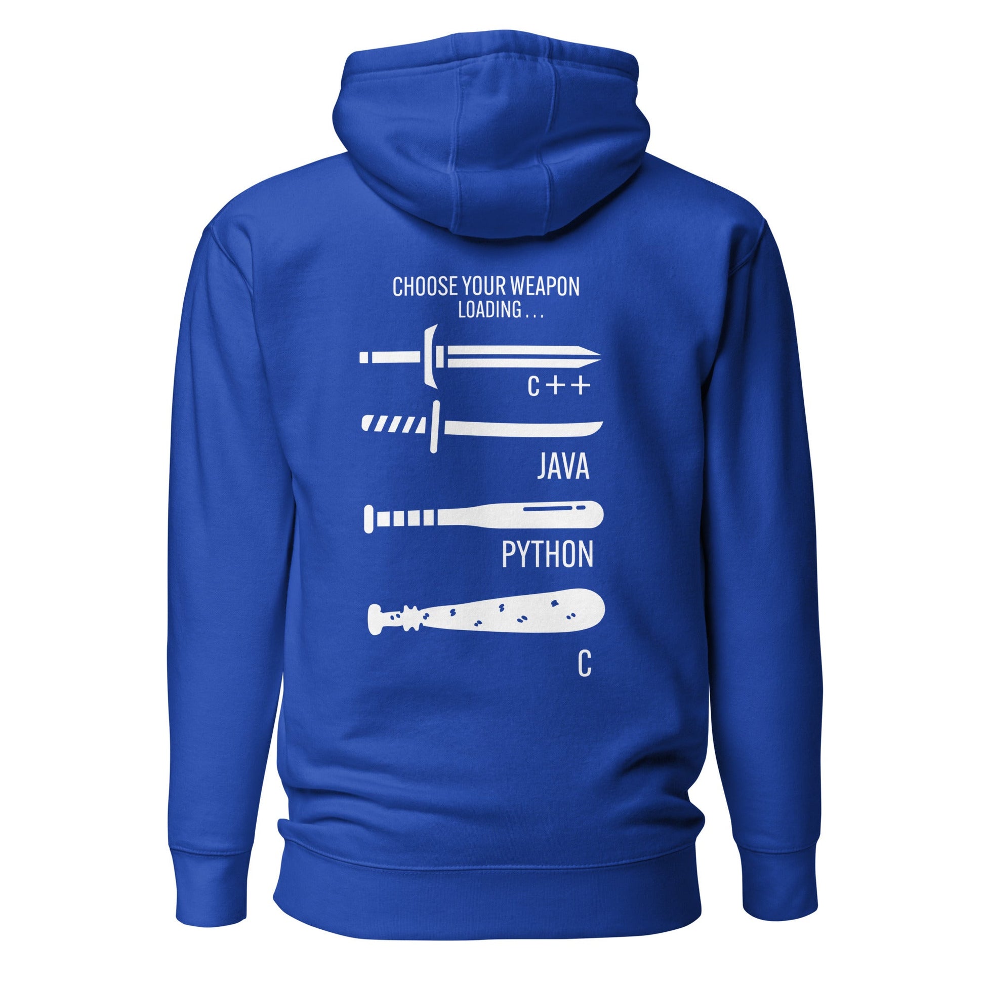 Choose your weapon v1 - Unisex Hoodie (back print) by DarkByteGear