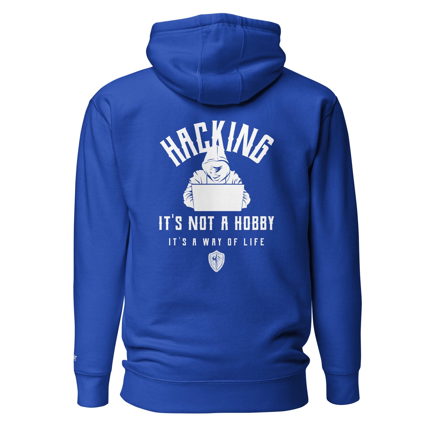Hacking It's not a hobby; it's a way of life - Unisex Hoodie (back print) by DarkByteGear