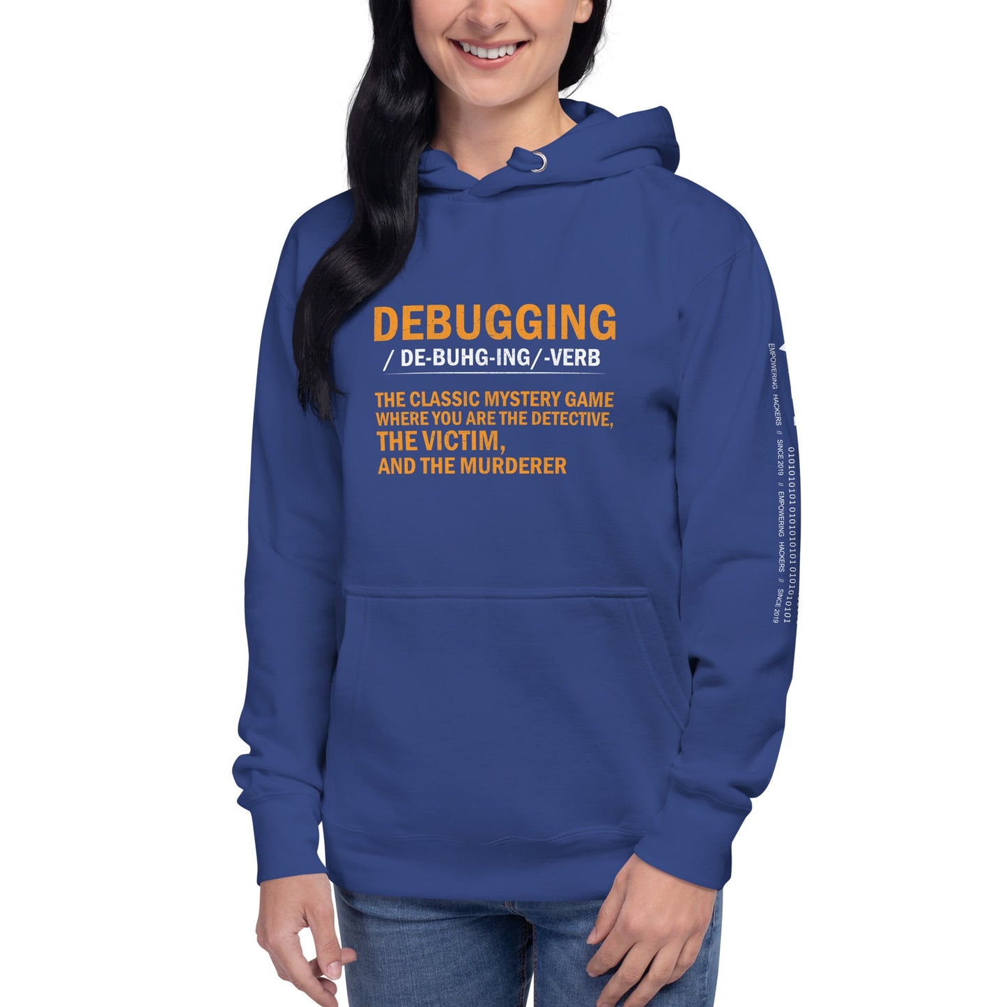 Debugging definition ( Orange Text ) - Unisex Hoodie by DarkByteGear