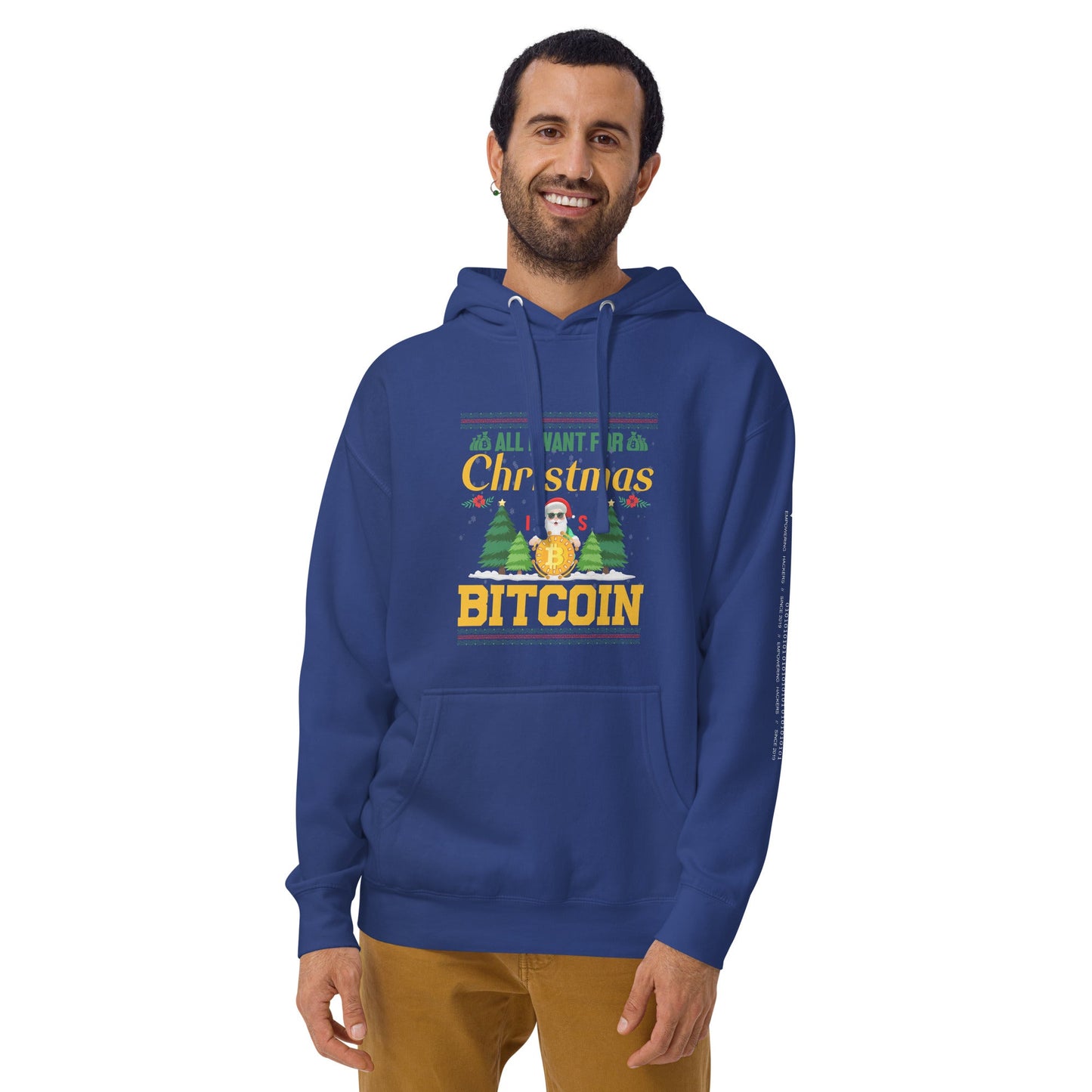 All I want for Christmas is Bitcoin Unisex Hoodie by DarkByteGear