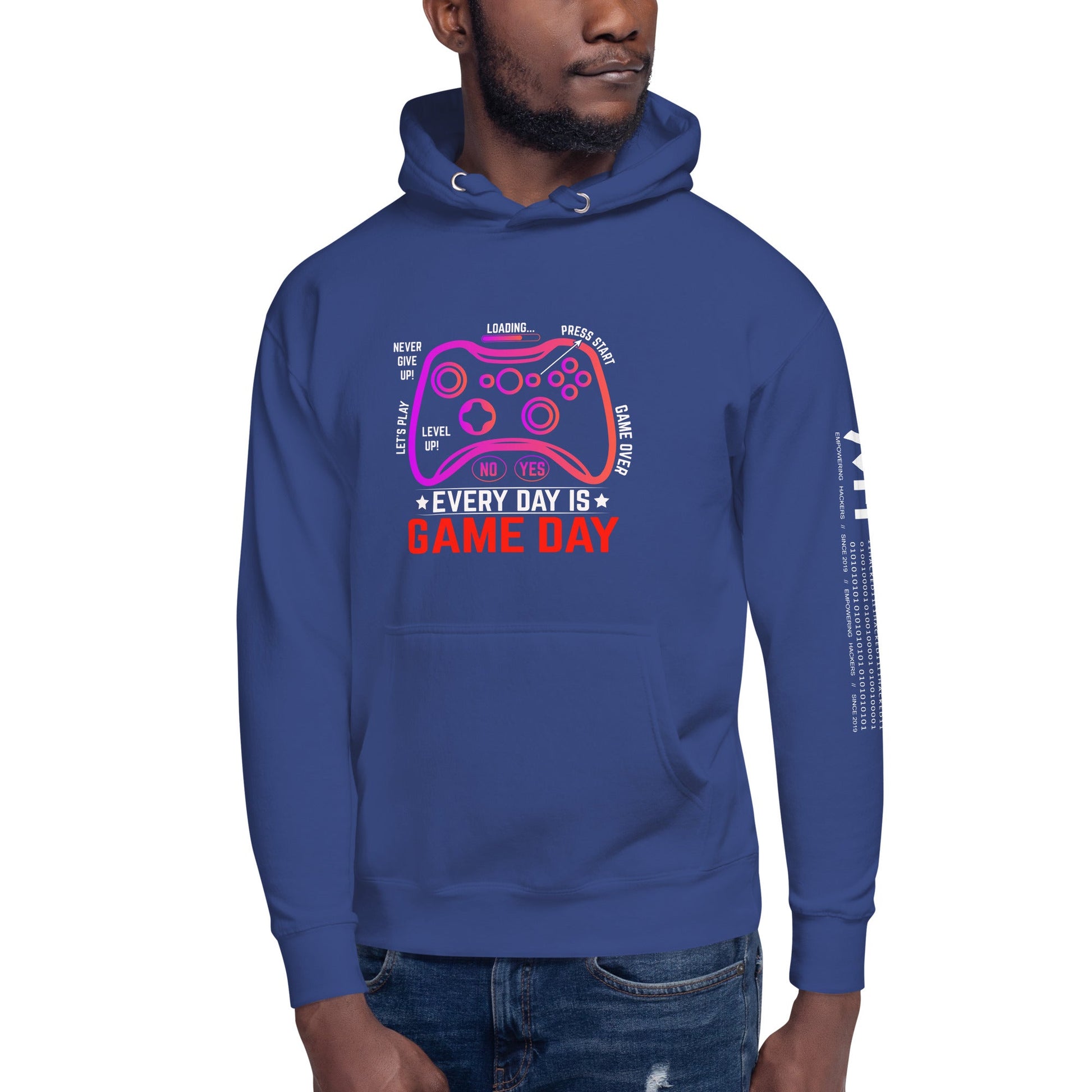 Never Give Up, everyday is Game Day - Unisex Hoodie by DarkByteGear