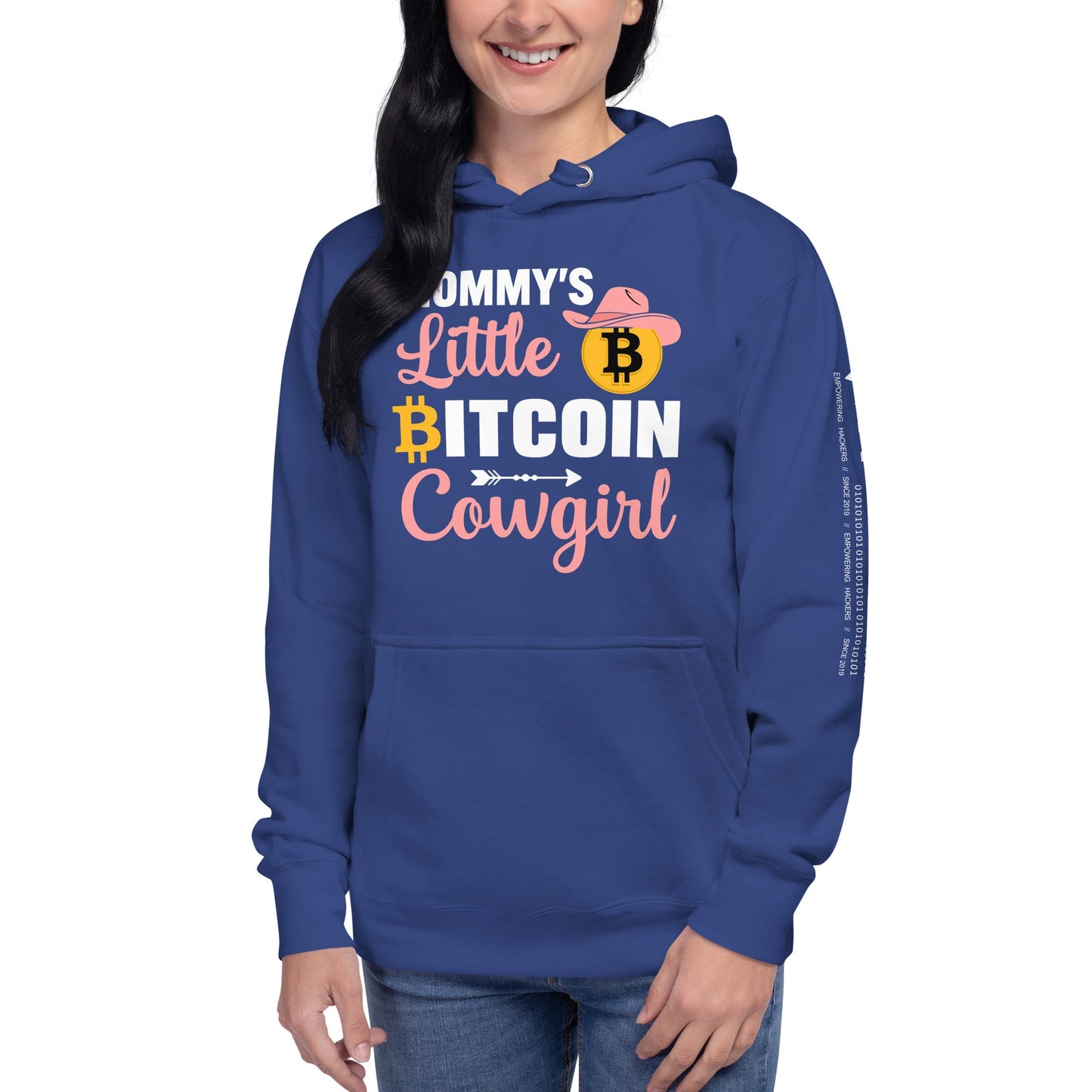 Mommy's Little Bitcoin Cowgirl - Unisex Hoodie by DarkByteGear