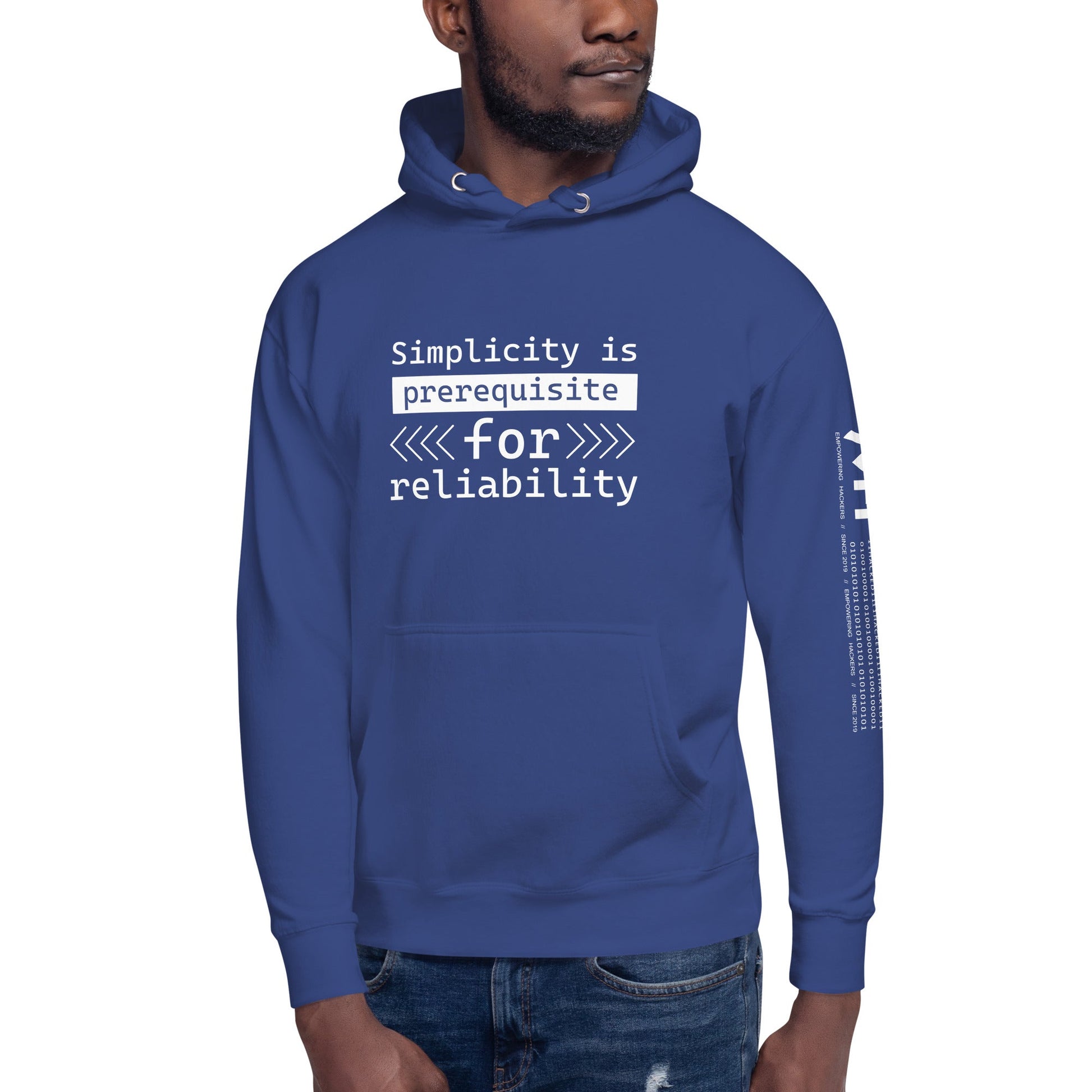 Simplicity is the prerequisite for reliability - Unisex Hoodie by DarkByteGear