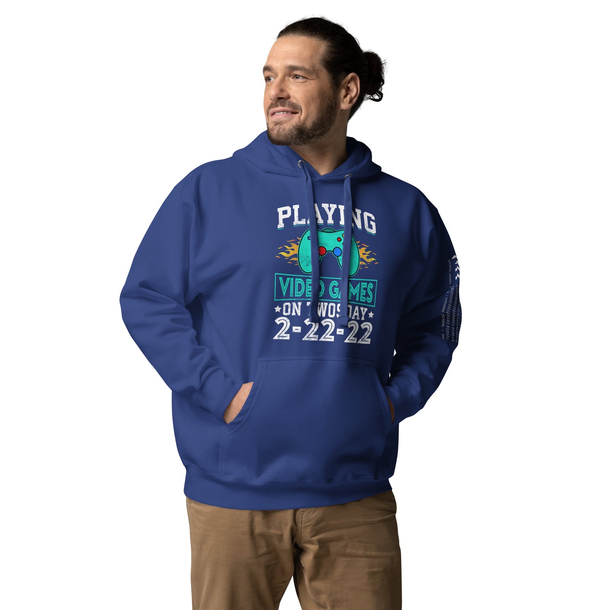 Playing Videogames on Twosday - Unisex Hoodie by DarkByteGear