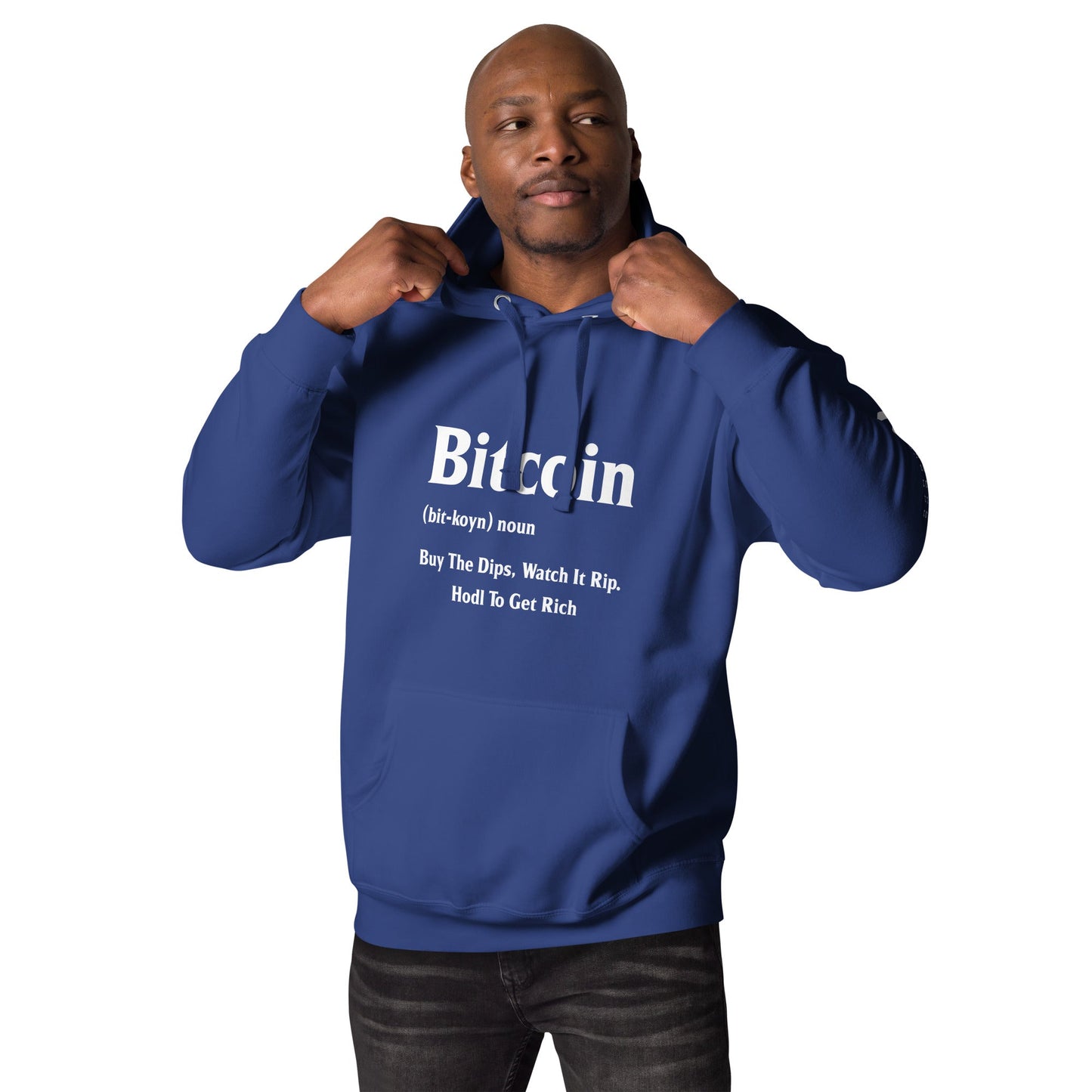 Bitcoin Definition ( White Text ) - Unisex Hoodie by DarkByteGear