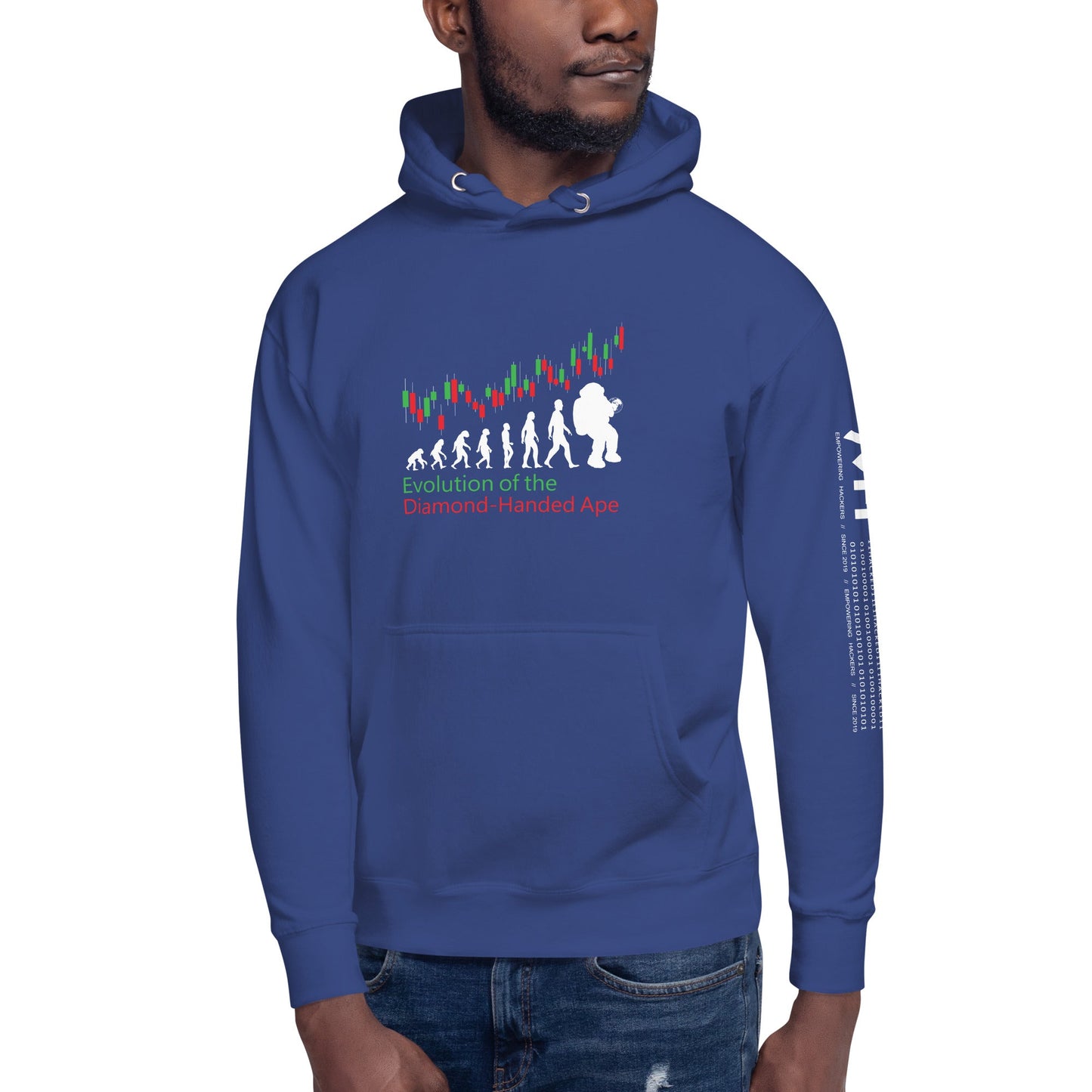 Evolution of the Diamond-handed Ape - Unisex Hoodie by DarkByteGear