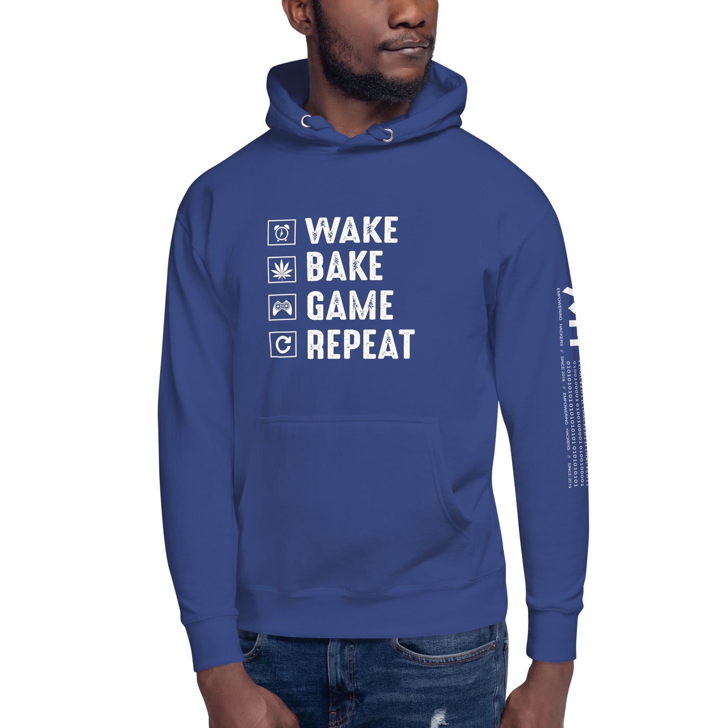 Wake, Bake, Game, Repeat Rima 13 - Unisex Hoodie by DarkByteGear