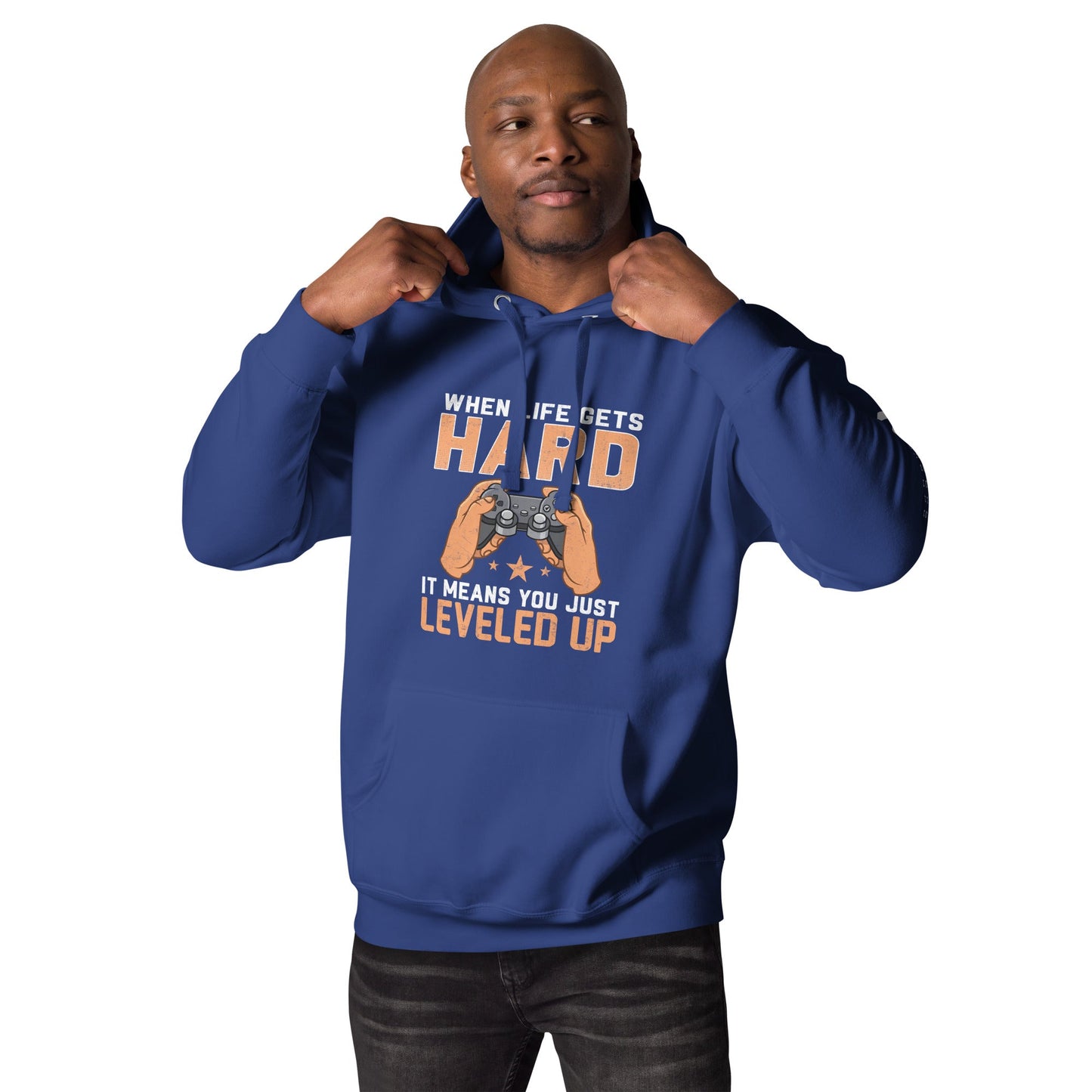 When life Gets hard, it Means you are leveled up - Unisex Hoodie by DarkByteGear