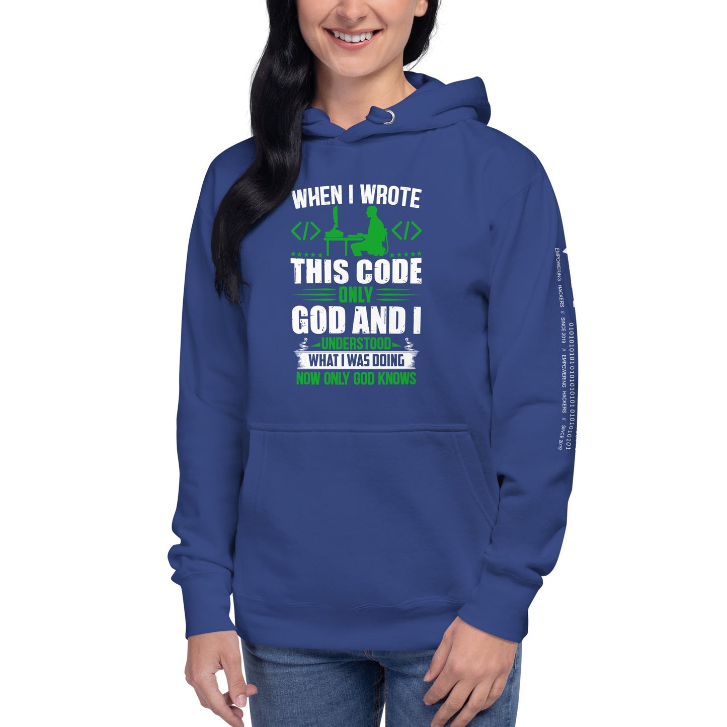 When I Wrote this code, only God and I Understood - Unisex Hoodie by DarkByteGear