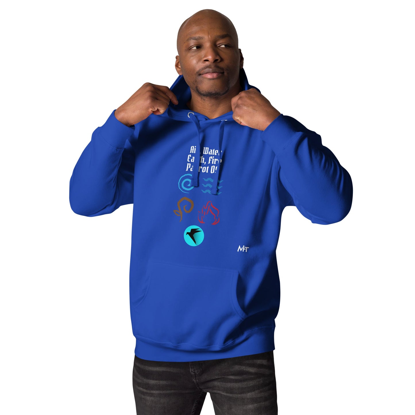 Air, Water, Earth, Fire, Parrot OS - Unisex Hoodie by DarkByteGear