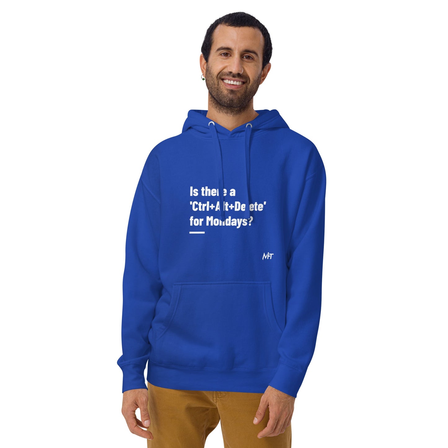 Is there a 'Ctrl+Alt+Delete' for Mondays? - Unisex Hoodie ( Back Print ) by DarkByteGear
