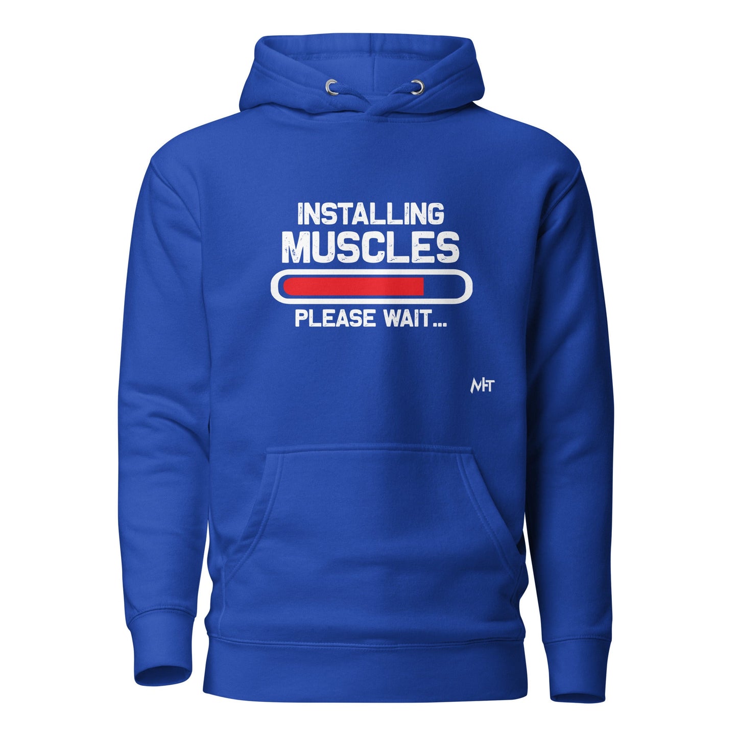 Installing muscles please wait - Unisex Hoodie by DarkByteGear