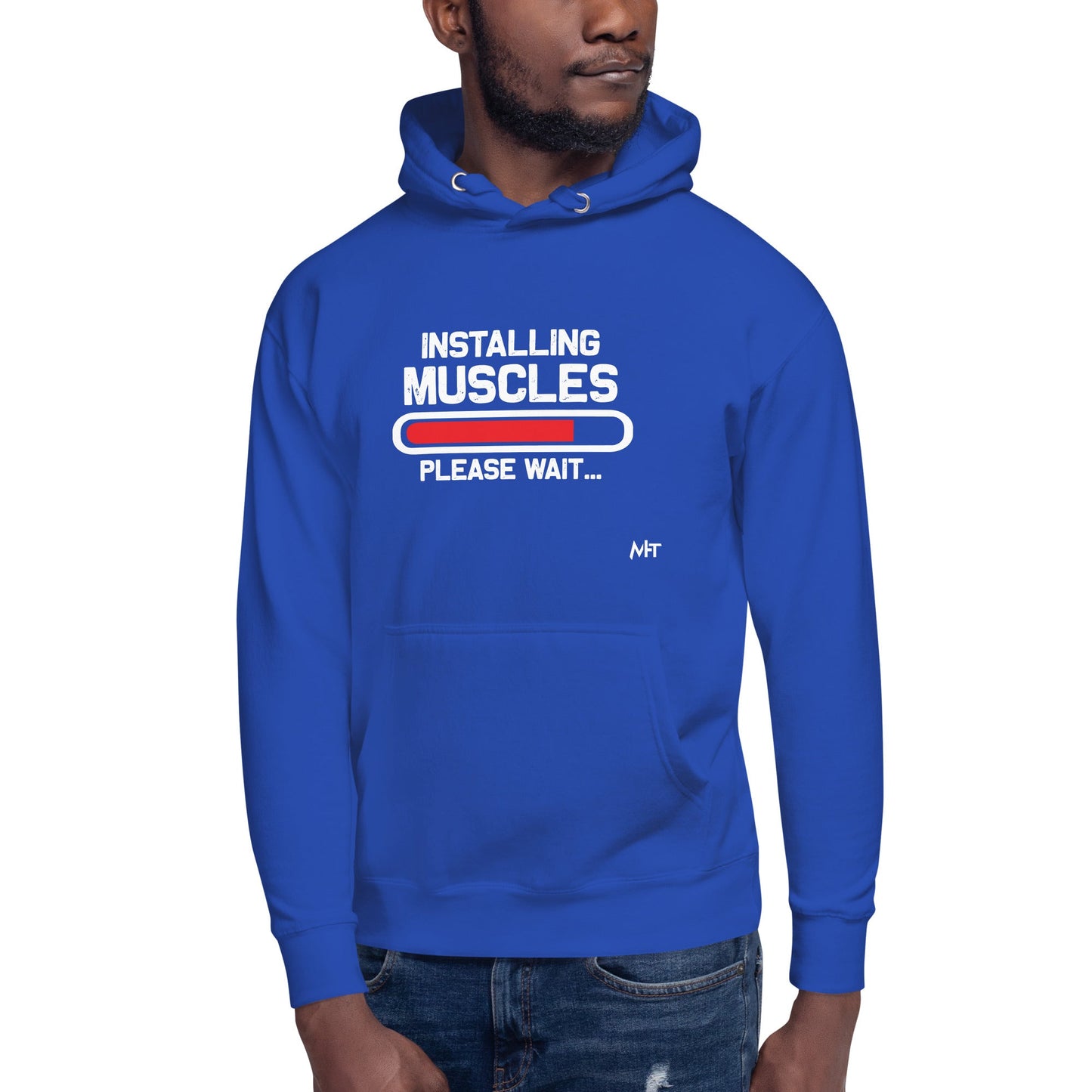 Installing Muscles Please Wait.... - Unisex Hoodie by DarkByteGear