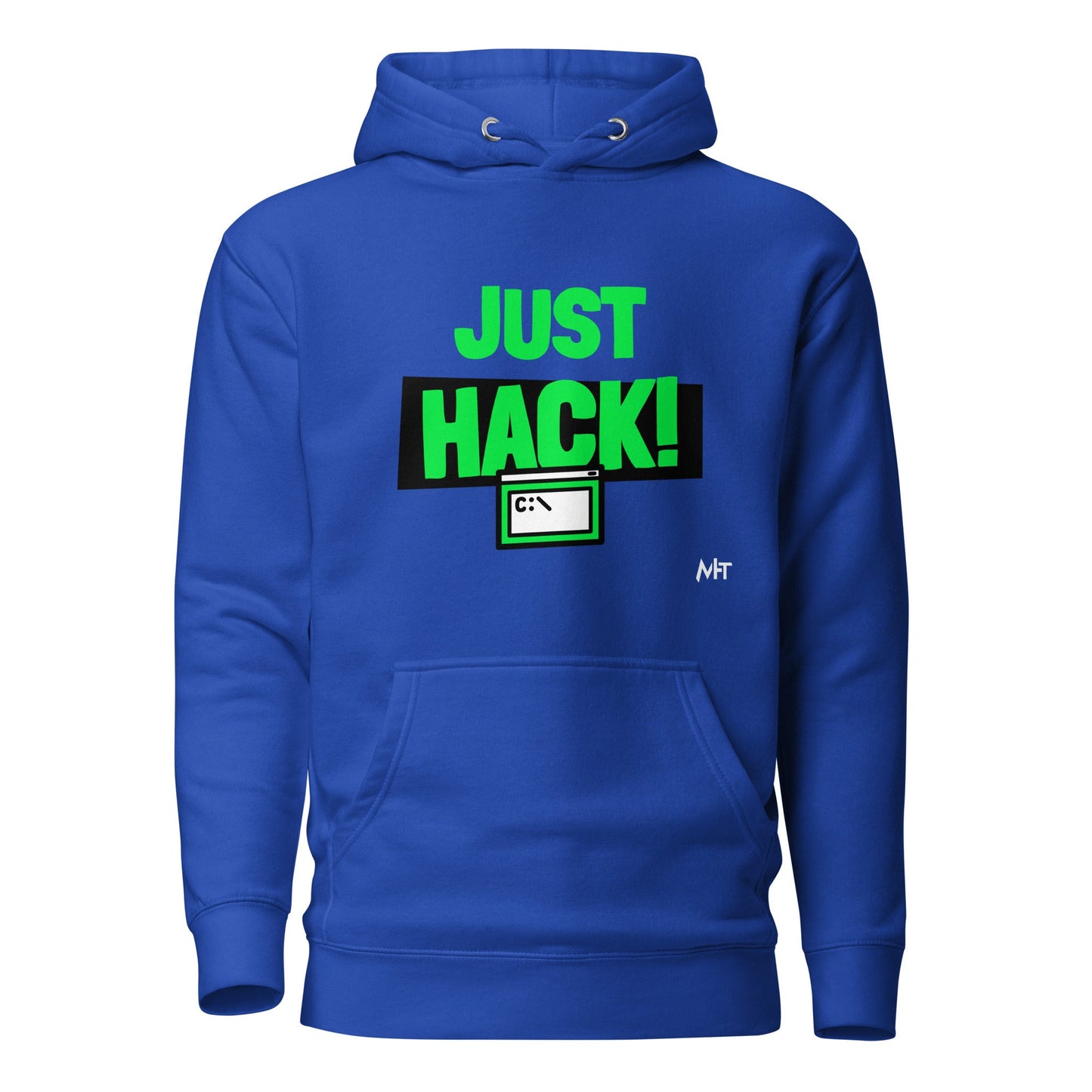 Just Hack (Green text) - Unisex Hoodie by DarkByteGear