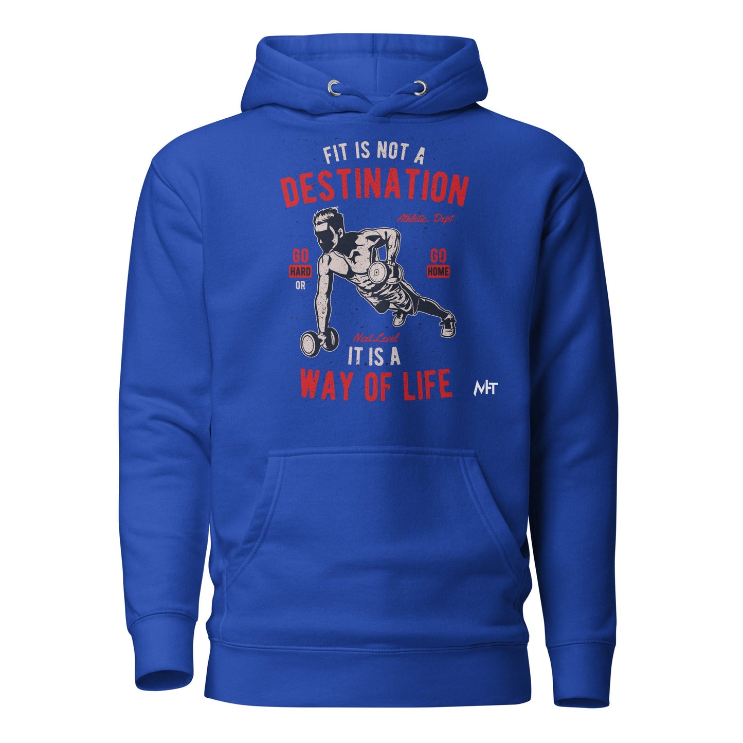 Fit is not a destination: it is a way of life - Unisex Hoodie by DarkByteGear